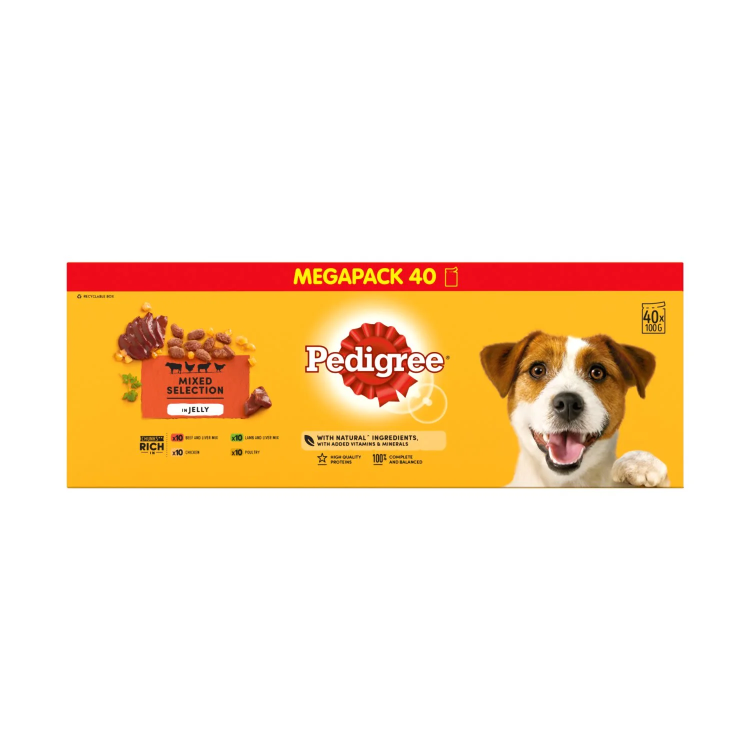 Pedigree Adult Wet Dog Food Pouches Mixed in Jelly Mega Pack - Image 4