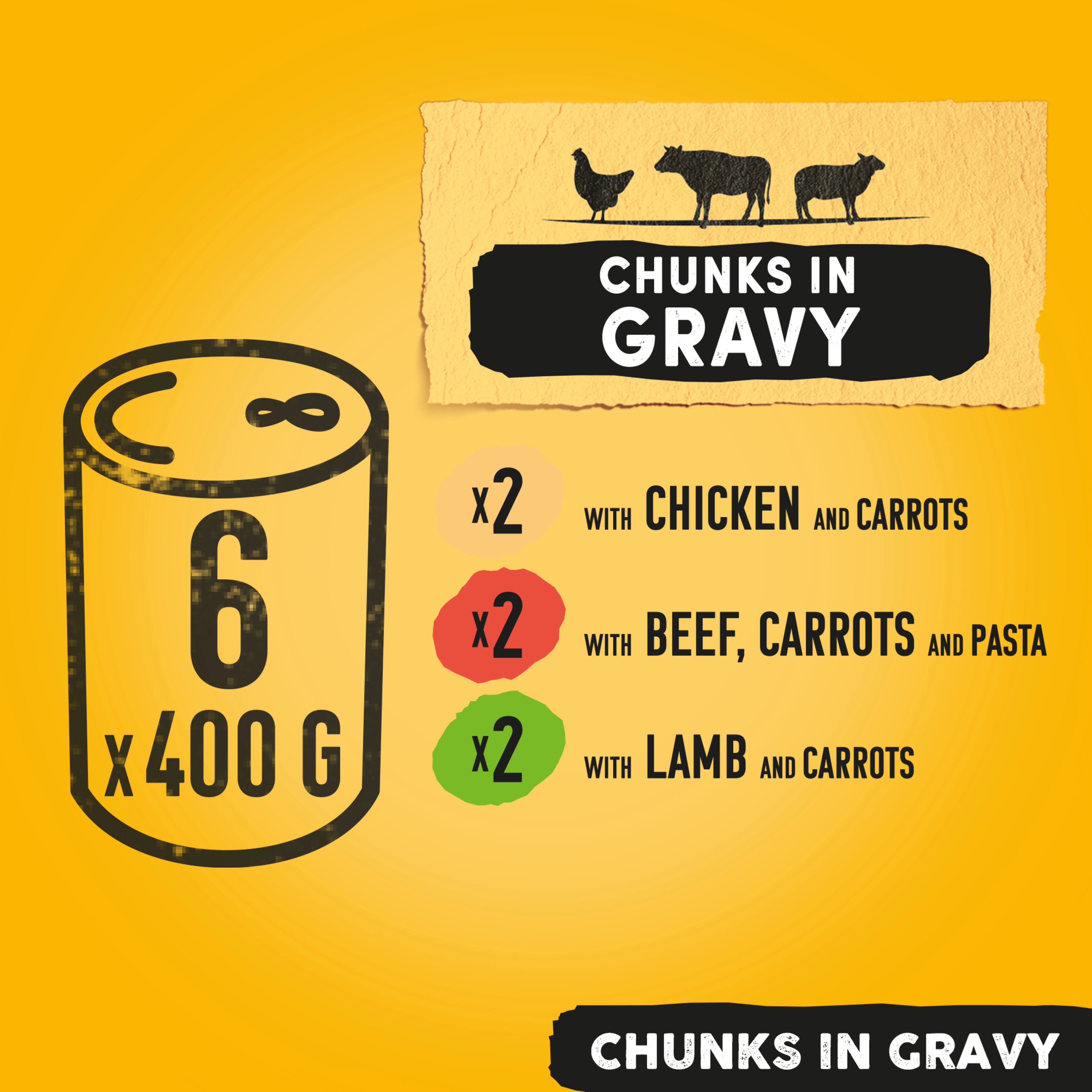 Pedigree Adult Wet Dog Food Tins - Country Casseroles in Gravy - Image 10