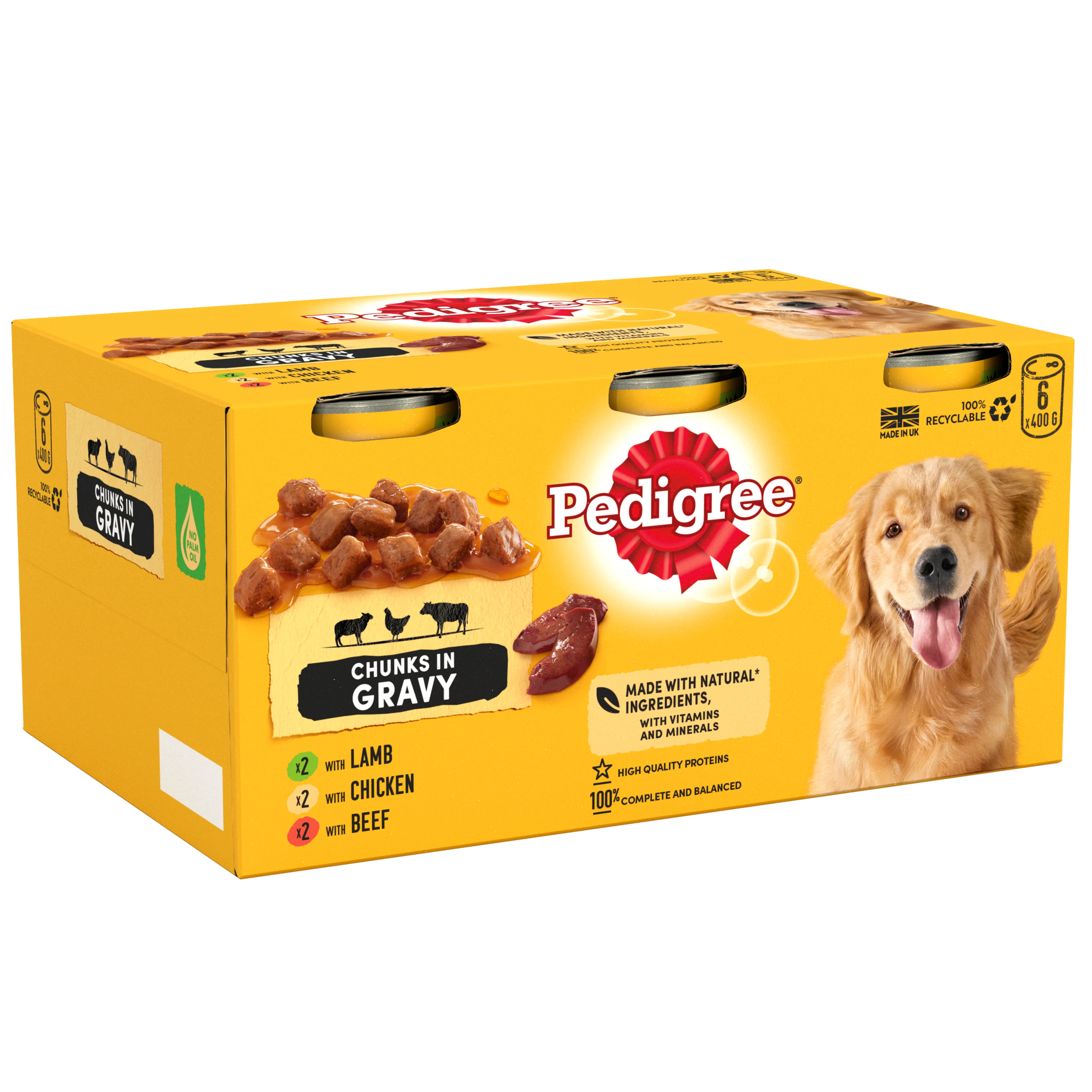 Pedigree Adult Wet Dog Food Tins Mixed in Gravy - Image 3
