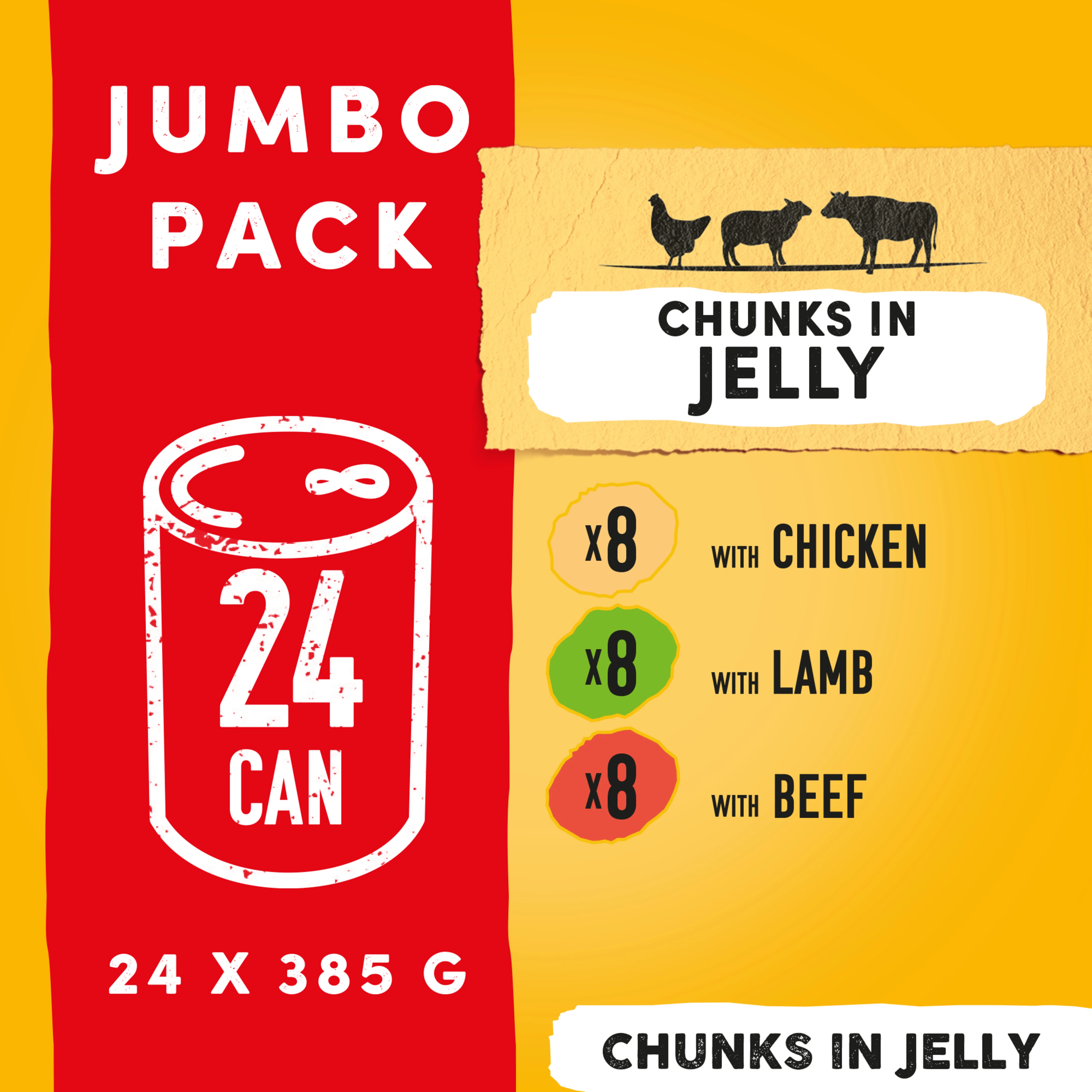 Pedigree Adult Wet Dog Food Tins - Mixed Selection in Jelly 24 x 385g - Image 11
