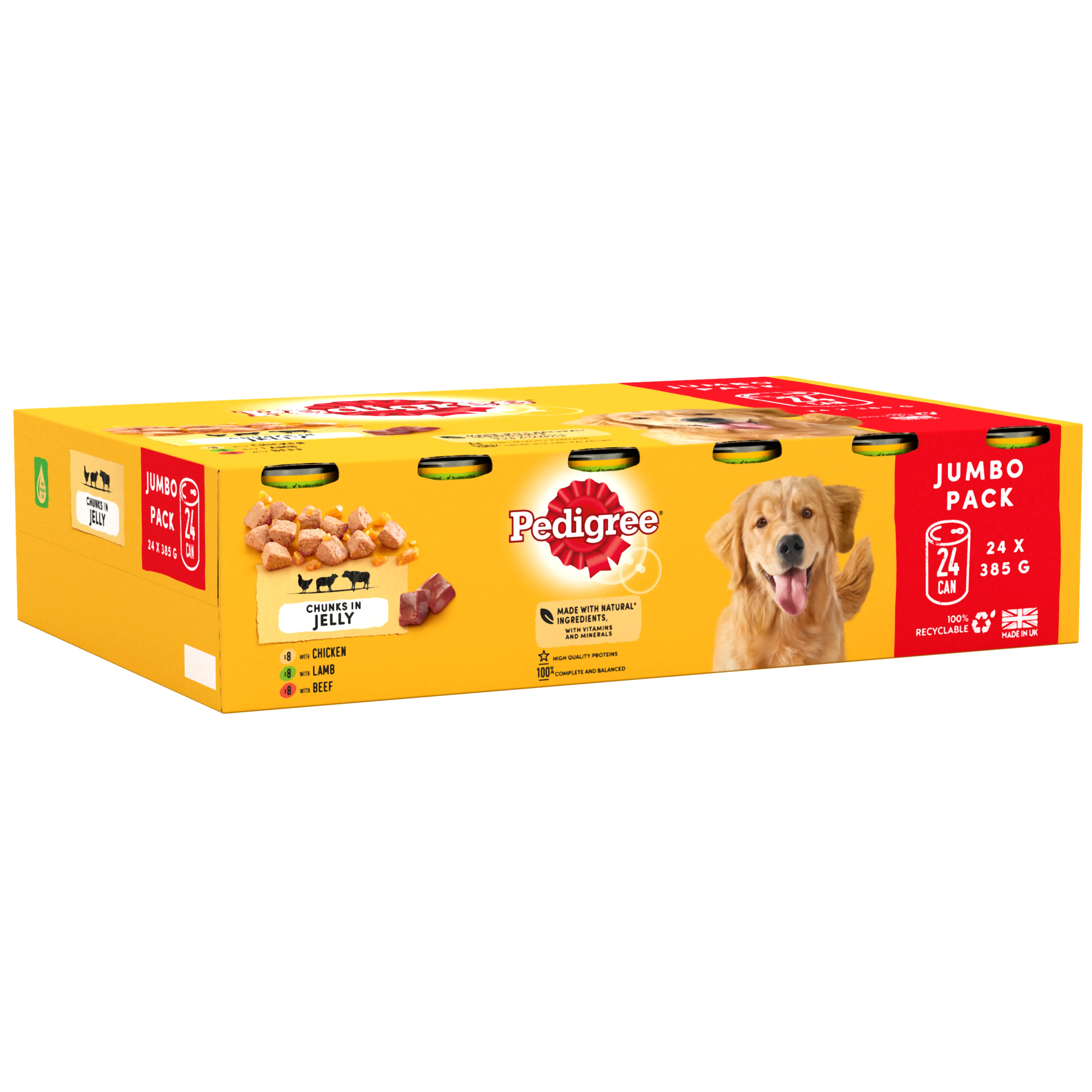 Pedigree Adult Wet Dog Food Tins - Mixed Selection in Jelly 24 x 385g - Image 3