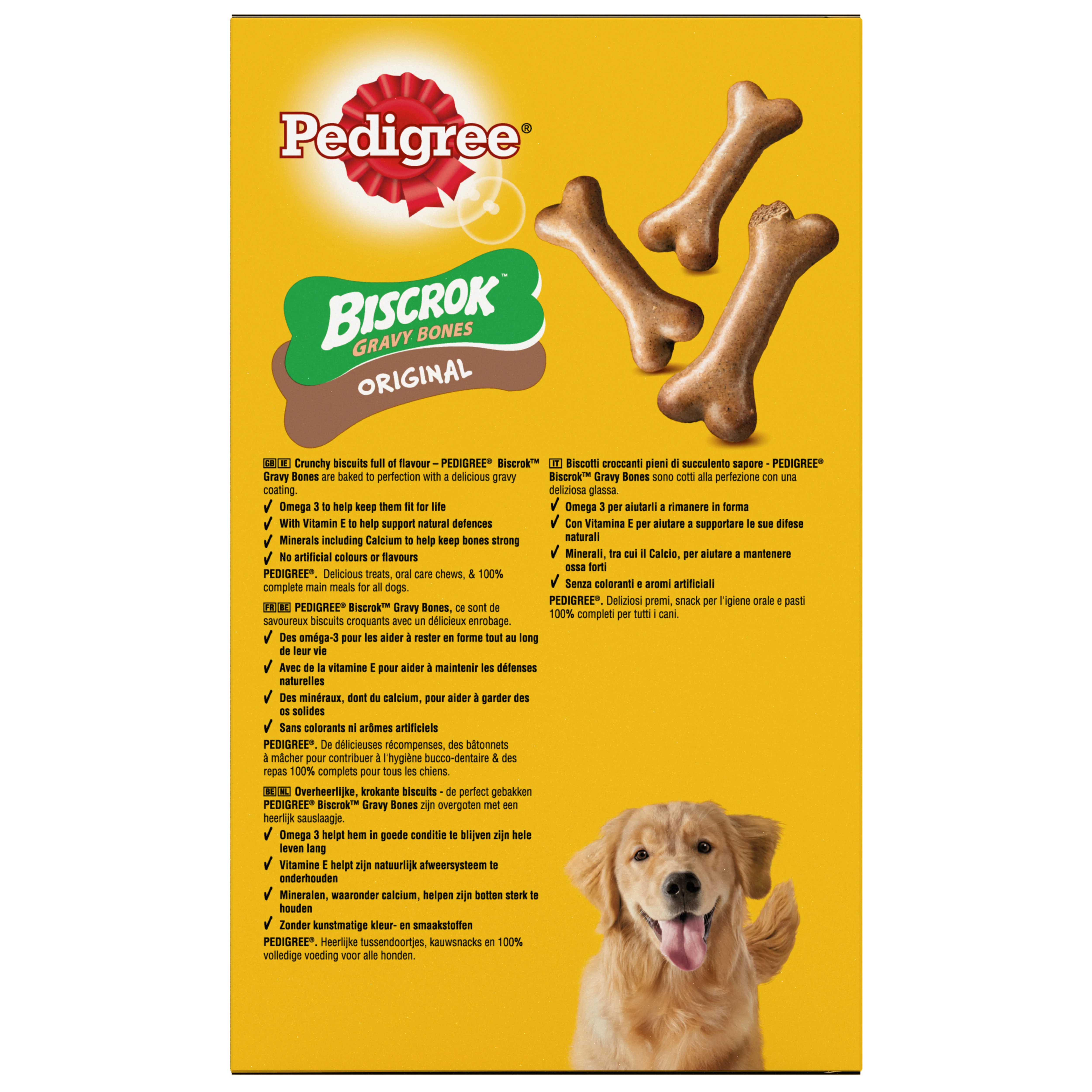 Pedigree Biscrok Gravy Bones Adult Dog Biscuit Treats Original - Image 2