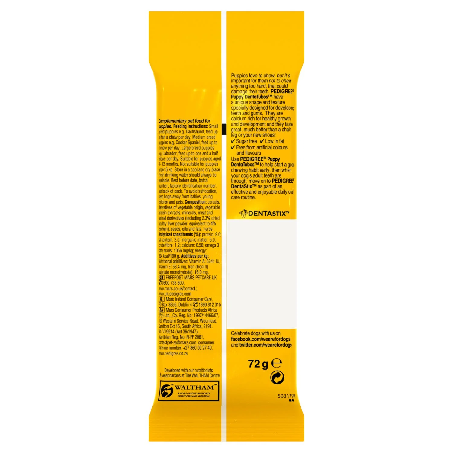 Pedigree Denta Tubos Puppy Dog Wrap (3 Sticks) Treats - Chicken - Image 3
