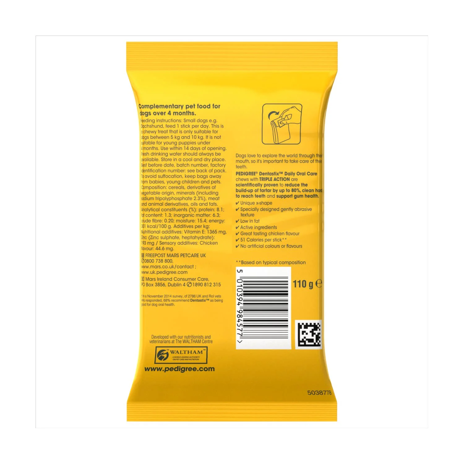 Pedigree Dentastix Daily Adult Small Dog Treats - Image 4