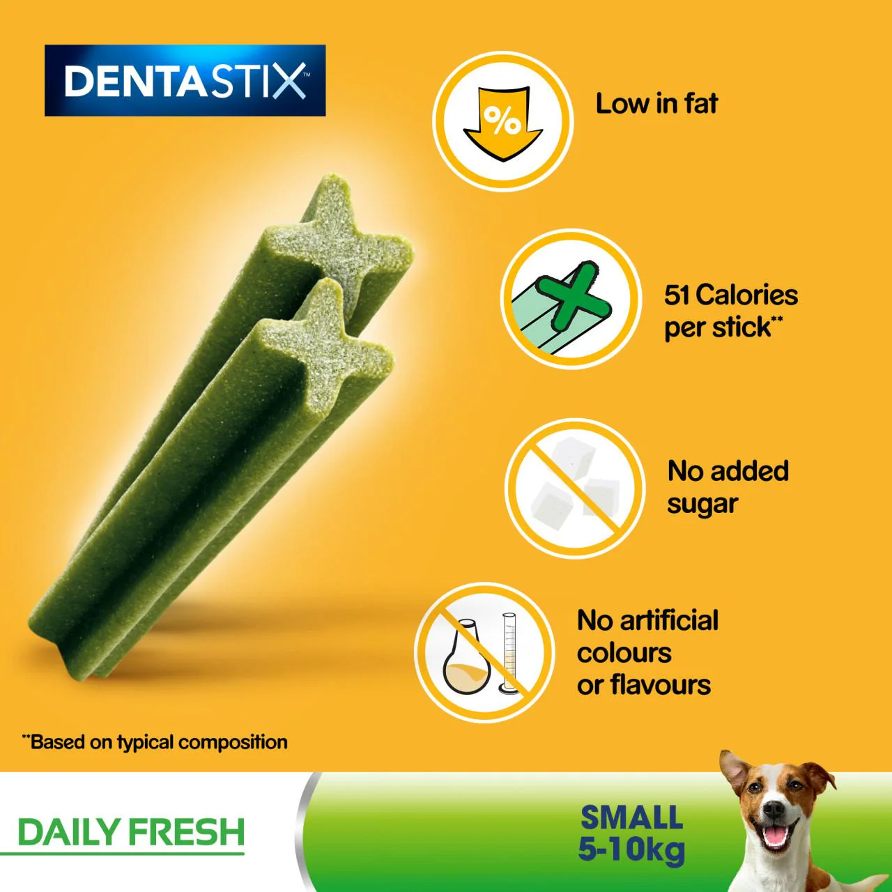 Pedigree Dentastix Fresh Daily Dental Chews Small Dog Treat - Image 4