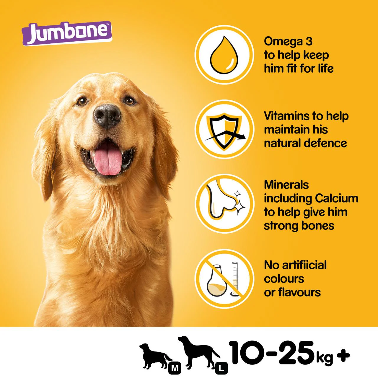 Pedigree Jumbone Adult Medium Dog Treat Chicken & Lamb 2 Chews - Image 6