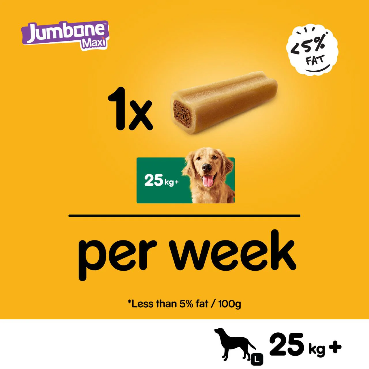 Pedigree Jumbone Maxi Adult Large Dog Treat Beef & Poultry 1 Chew - Image 5