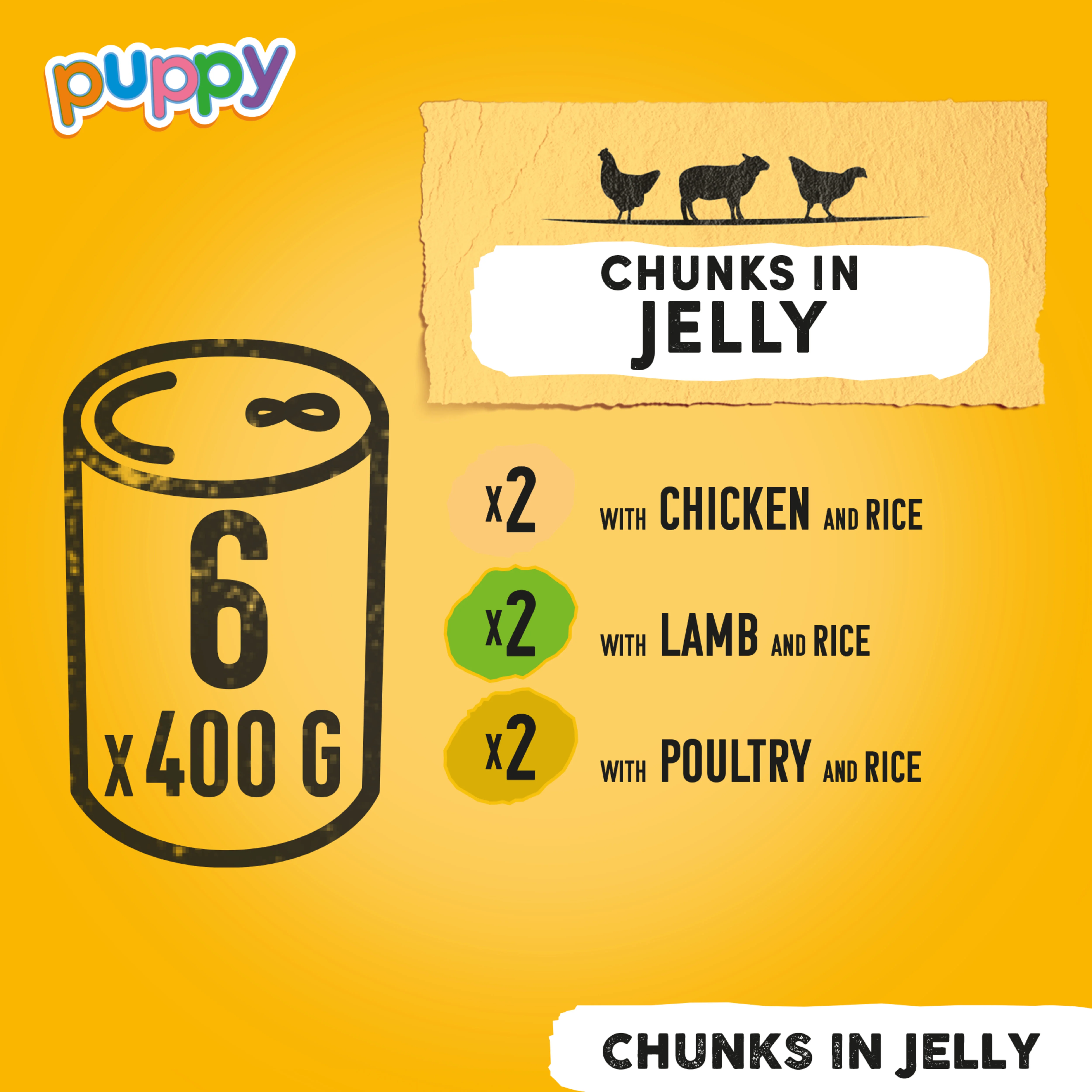 Pedigree Puppy Wet Dog Food Tins - Mixed Selection in Jelly - Image 10