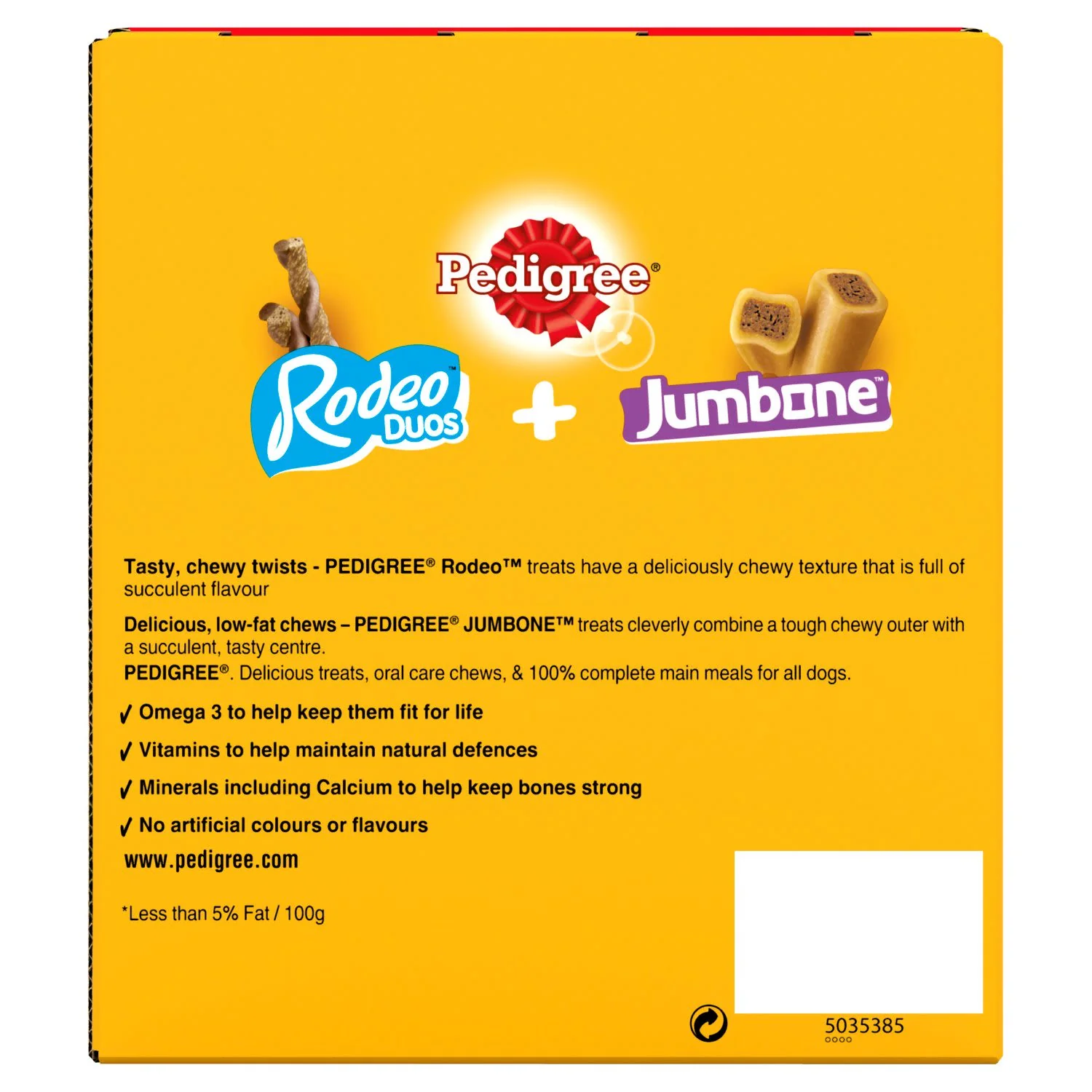 Pedigree Rodeo Duos & Jumbone Medium Dog Treats Mega Box 28 Chews - Image 3