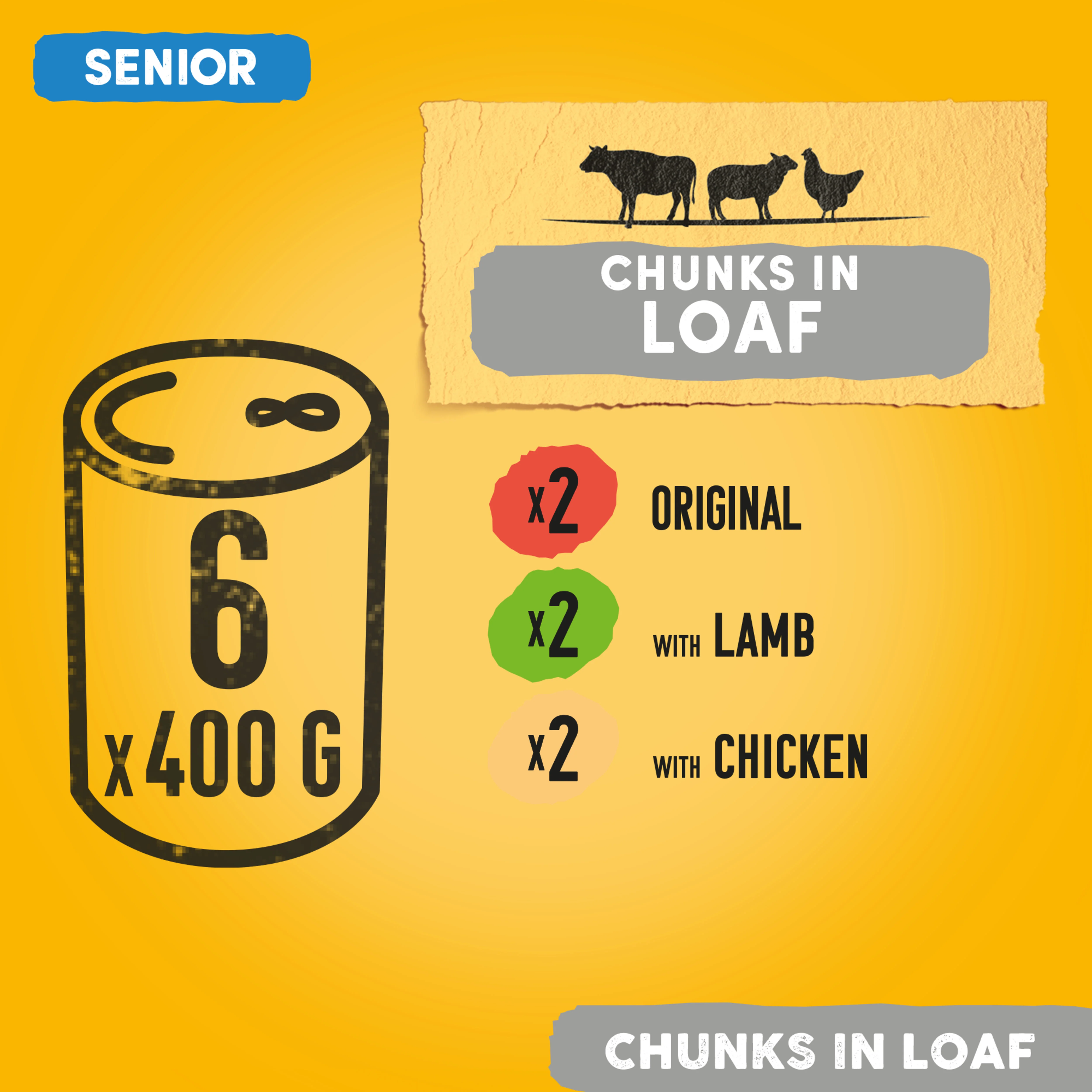Pedigree Senior Wet Dog Food Tins Meat in Loaf - Image 10