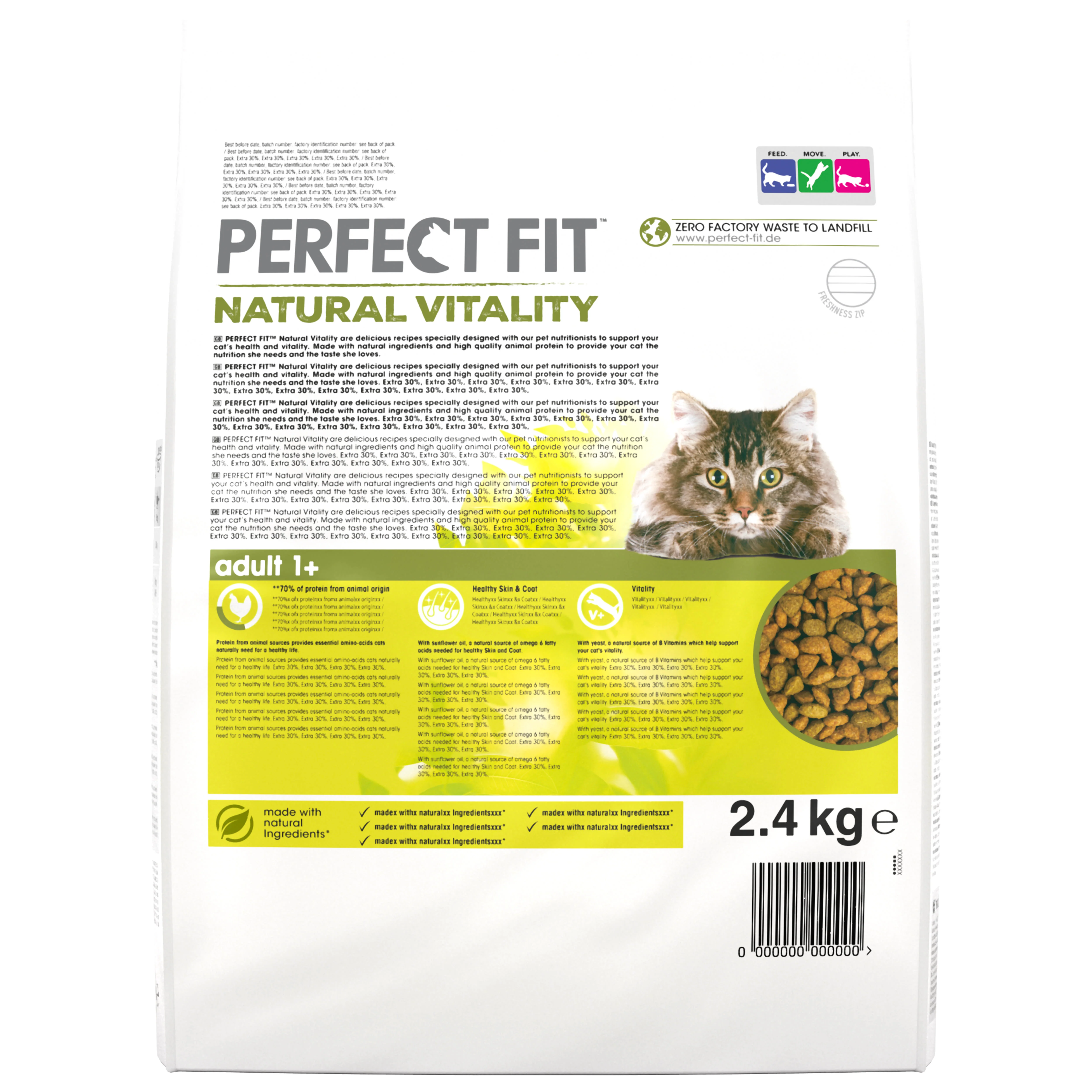 Perfect Fit Natural Vitality Adult Dry Cat Food Beef & Chicken - Image 10