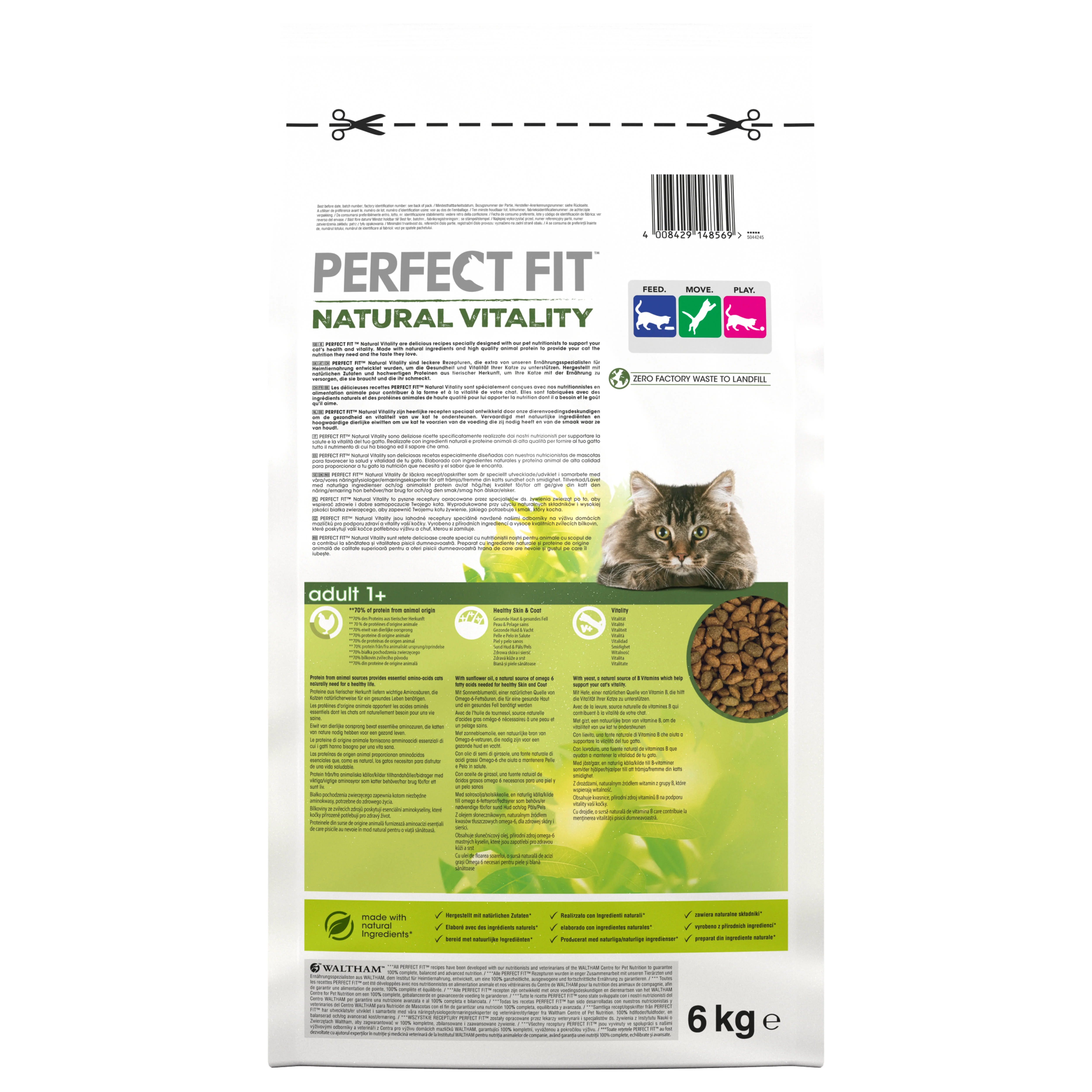 Perfect Fit Natural Vitality Adult Dry Cat Food Beef & Chicken - Image 11