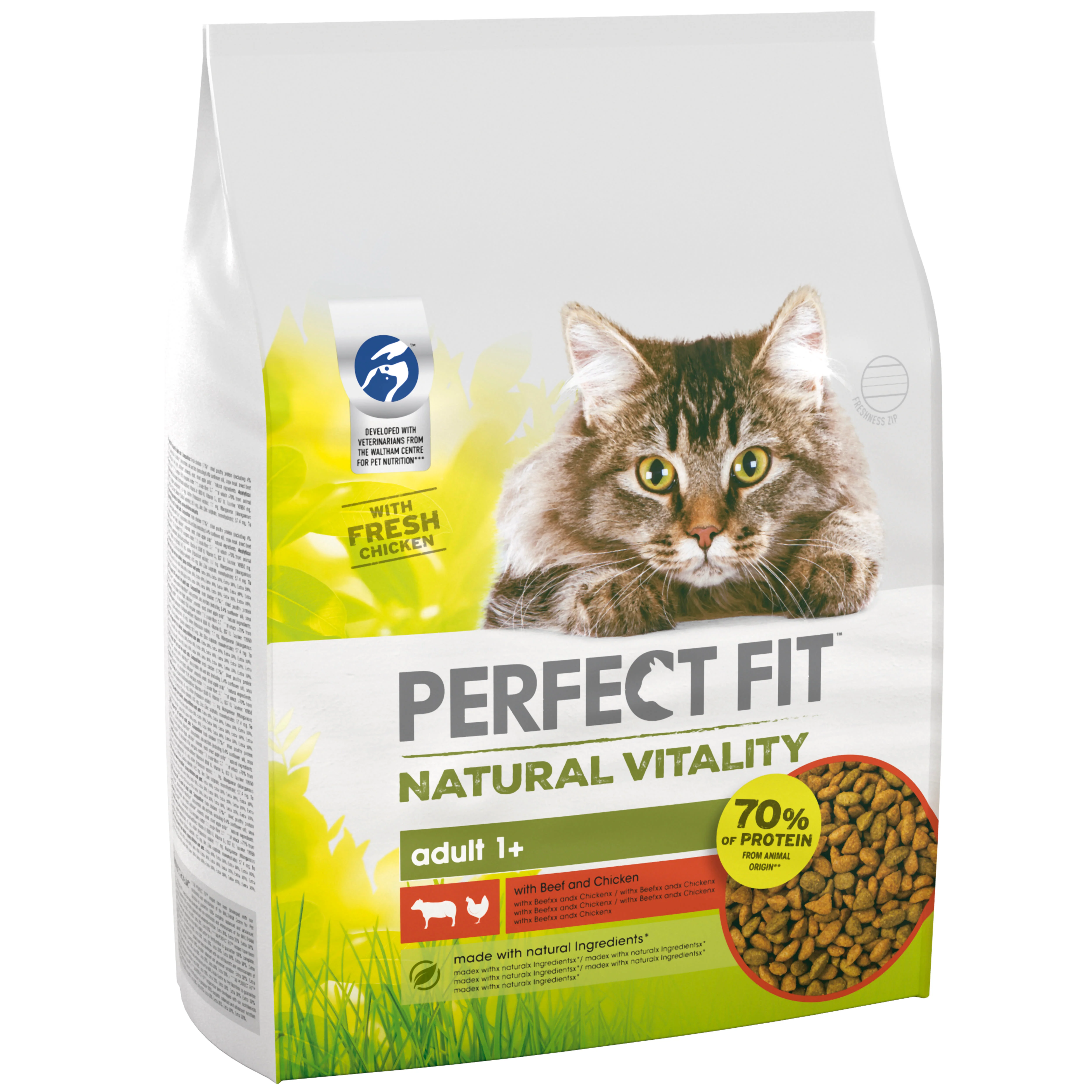 Perfect Fit Natural Vitality Adult Dry Cat Food Beef & Chicken - Image 4