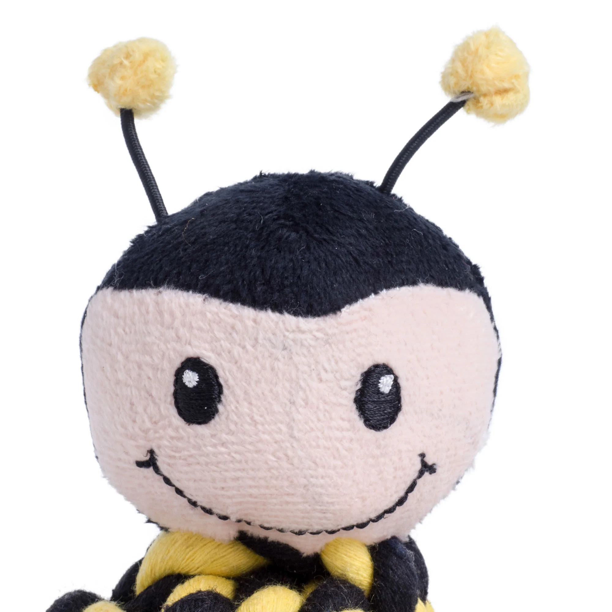 Petface Buddies Bert Bee Yellow & Brown Rope Ball Dog Toy - Image 2