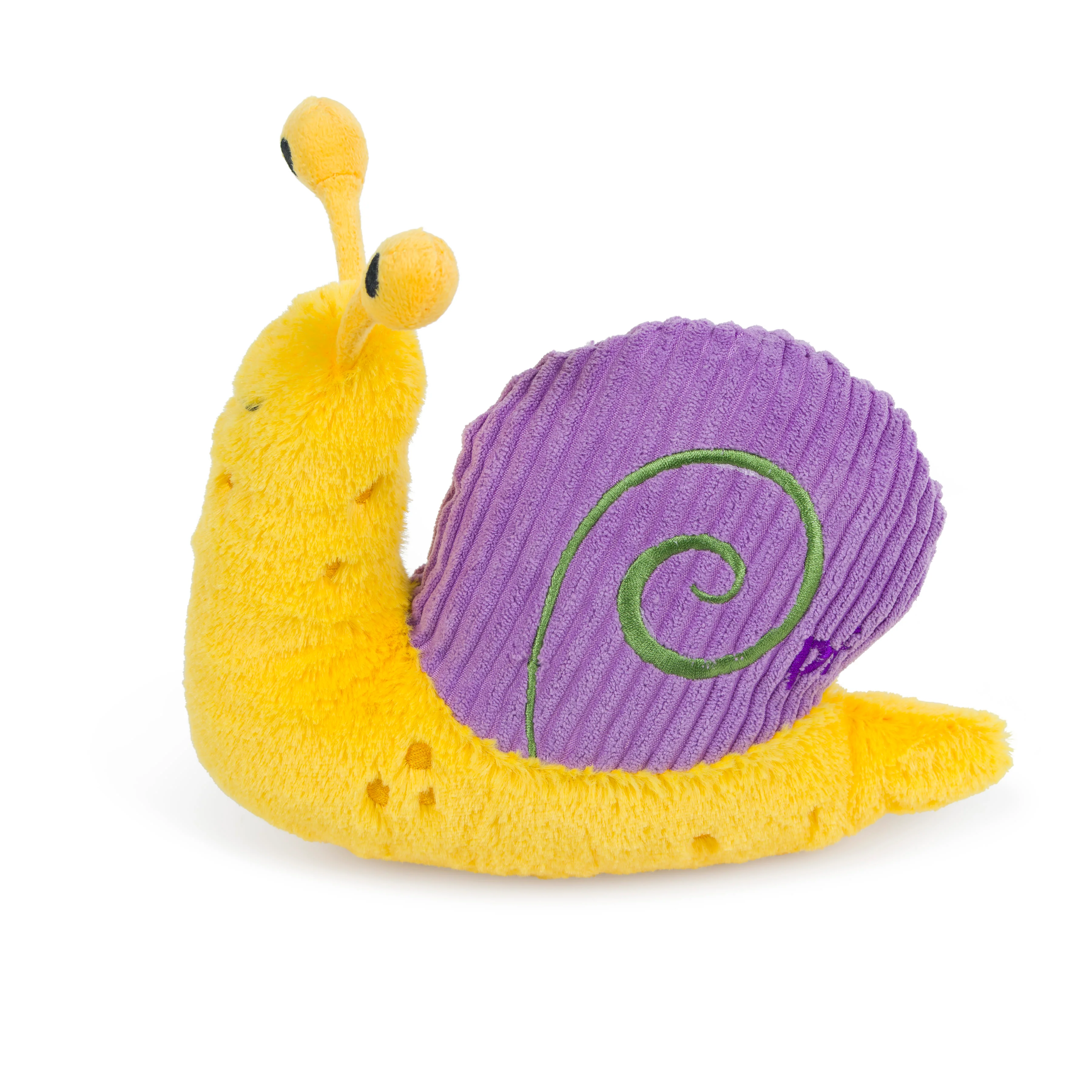 Petface Buddies Sassy The Snail Yellow & Violet Plush Dog Toy - Image 3