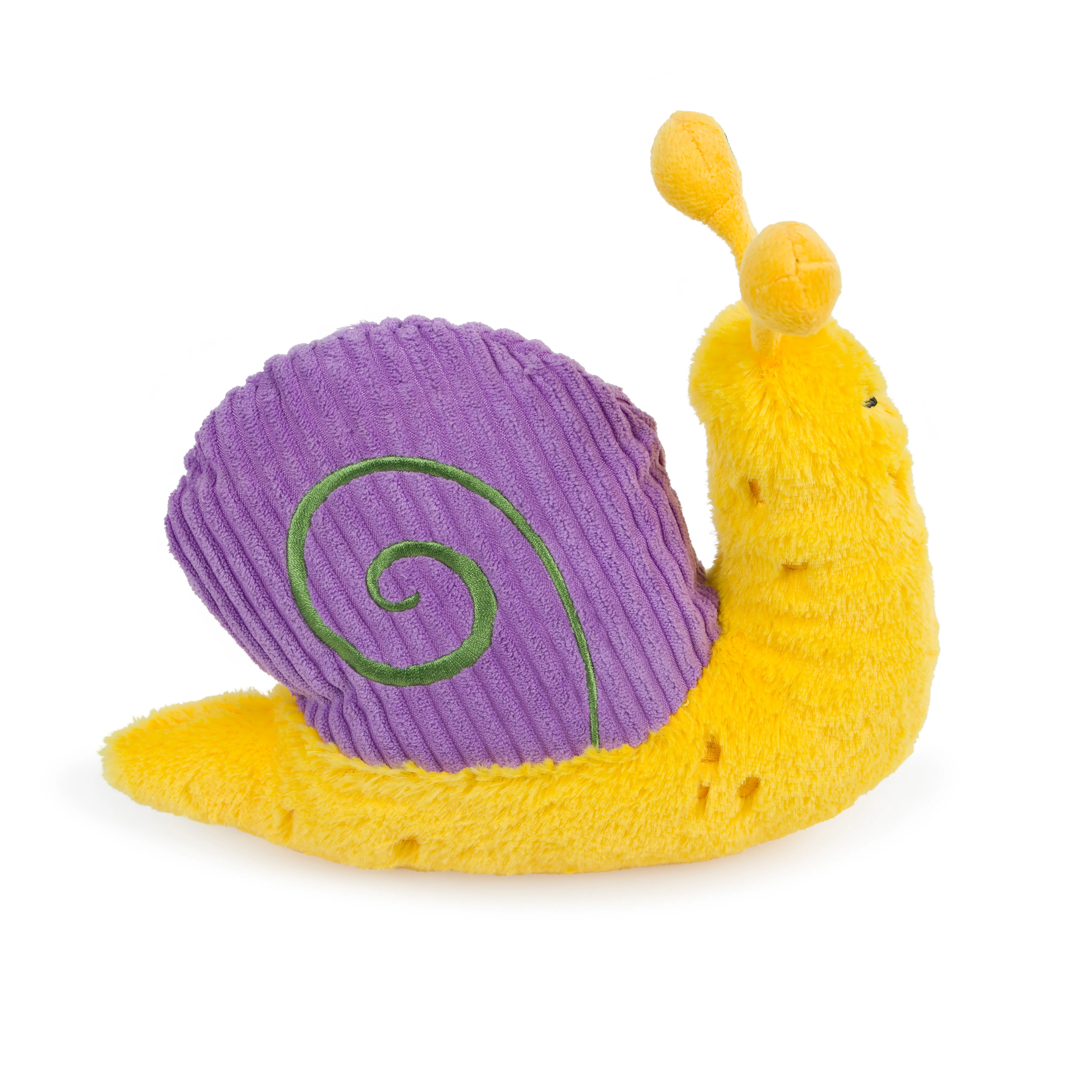 Petface Buddies Sassy The Snail Yellow & Violet Plush Dog Toy - Image 4