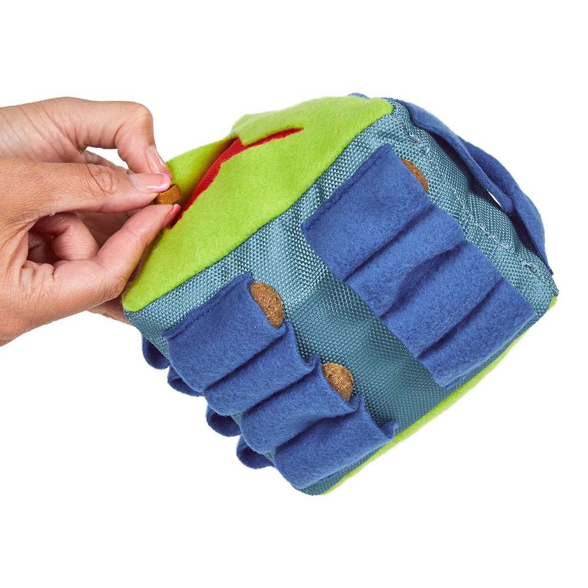 Petface Fabric Snuffle Triangle Pet Treat Puzzle Toy - Image 3