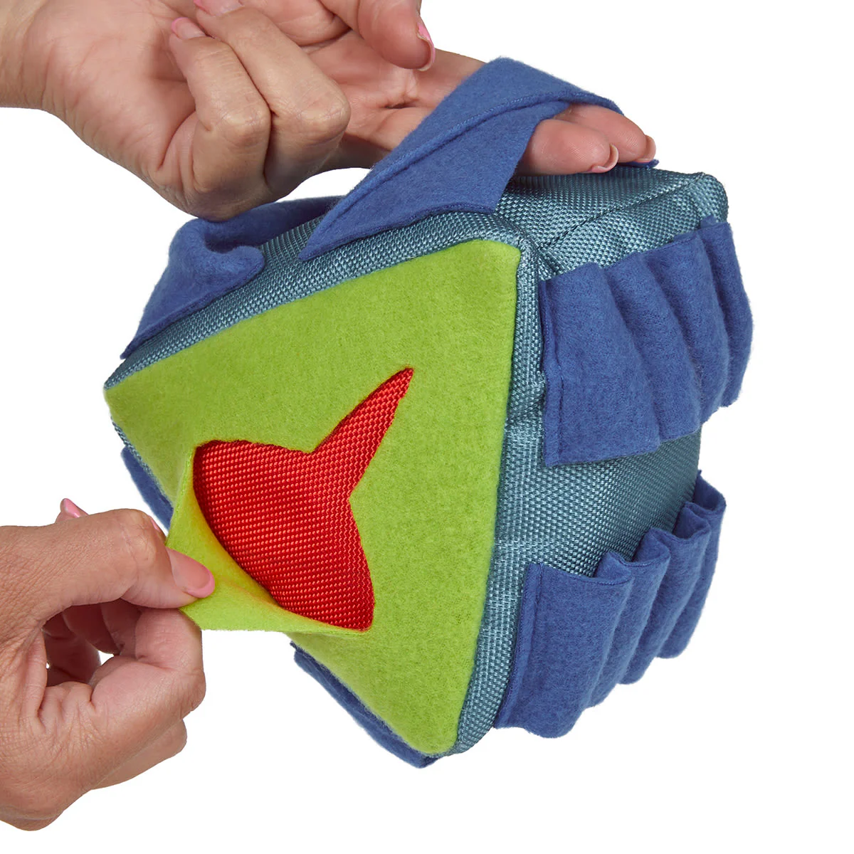 Petface Fabric Snuffle Triangle Pet Treat Puzzle Toy - Image 4