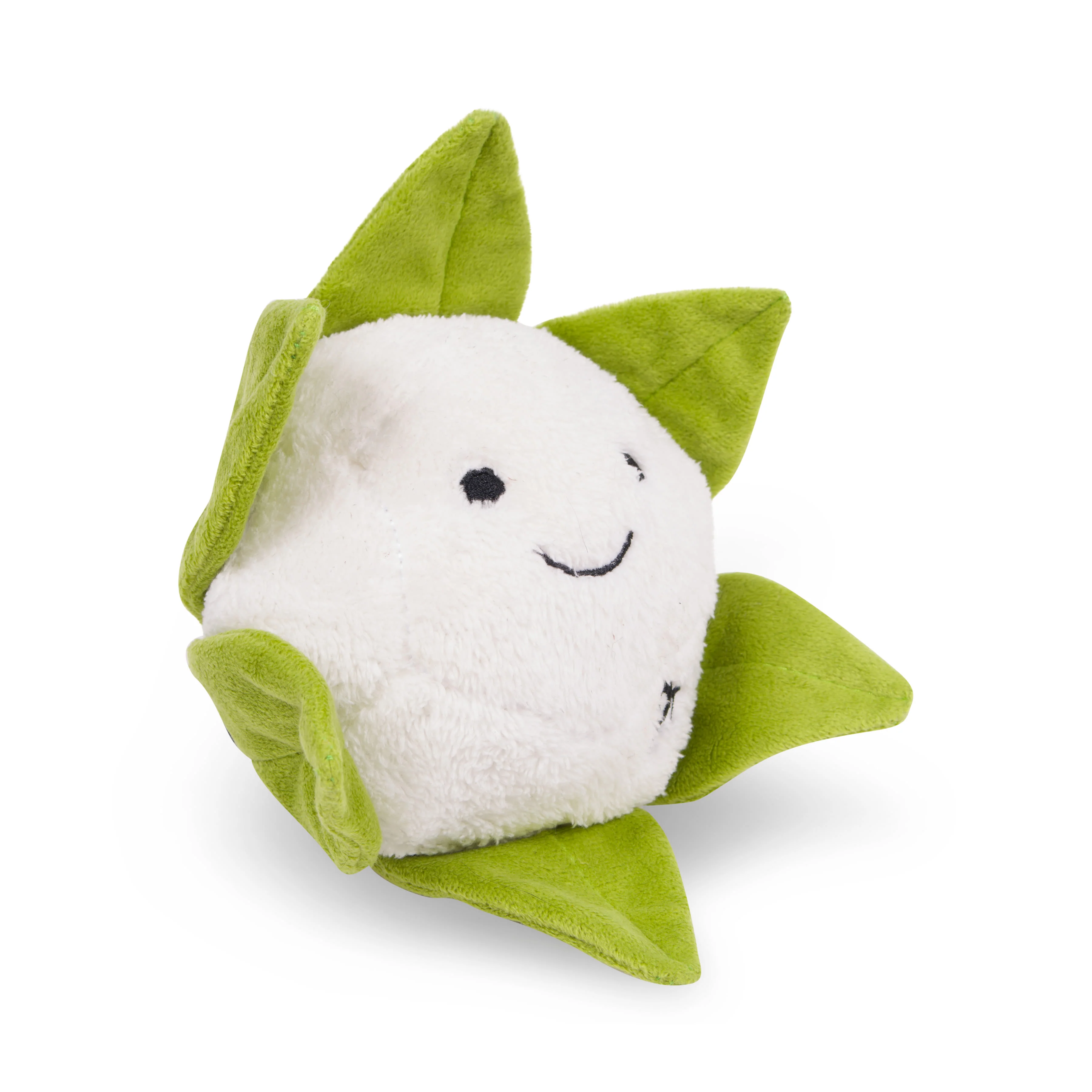 Petface Greenfingers Fluffy Callie Cauliflower White & Green Plush Dog Toy - Image 2