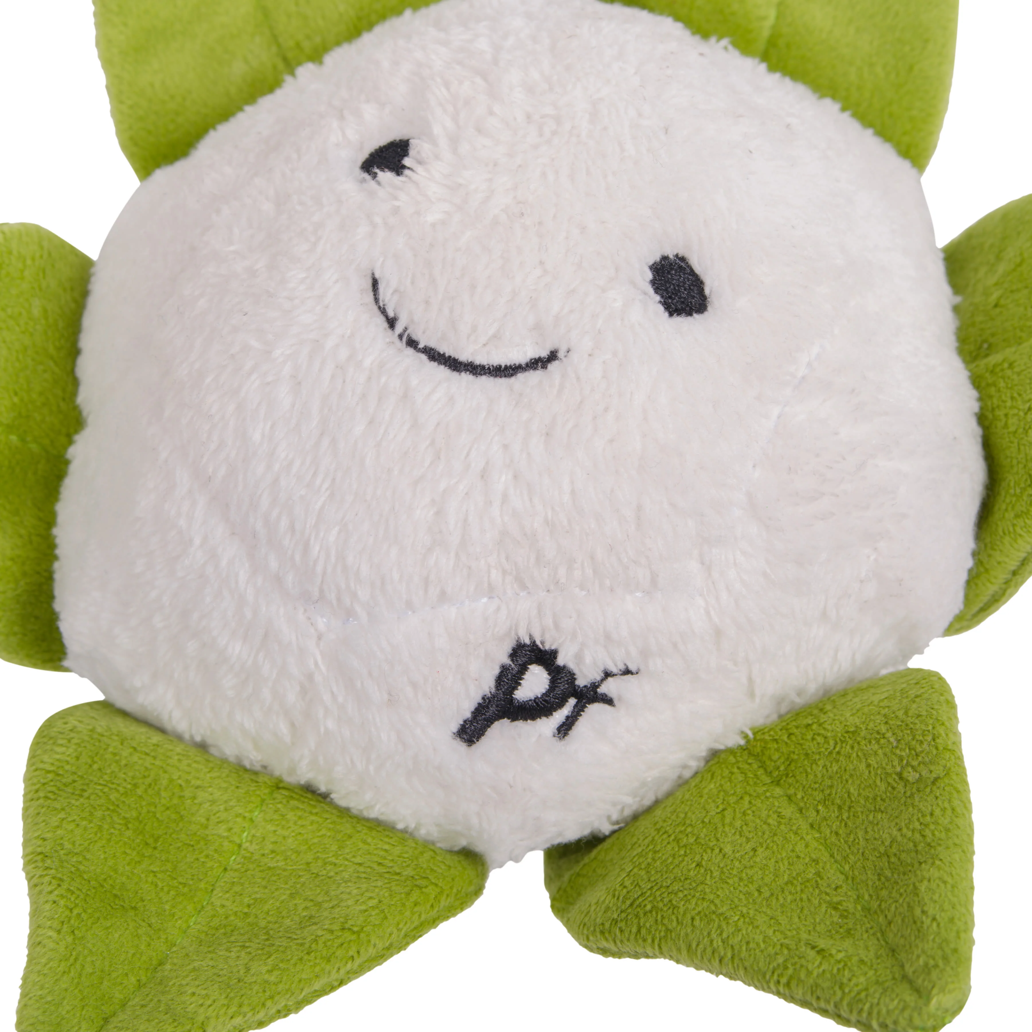 Petface Greenfingers Fluffy Callie Cauliflower White & Green Plush Dog Toy - Image 3