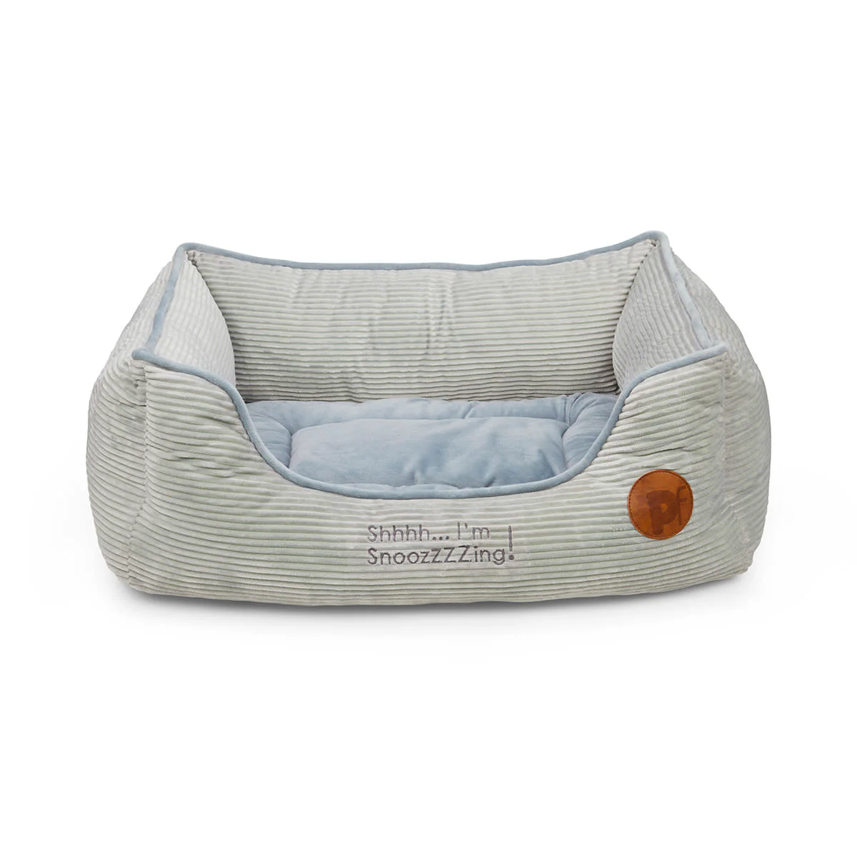 Petface Grey Cord Square Dog & Cat Bed - Image 2