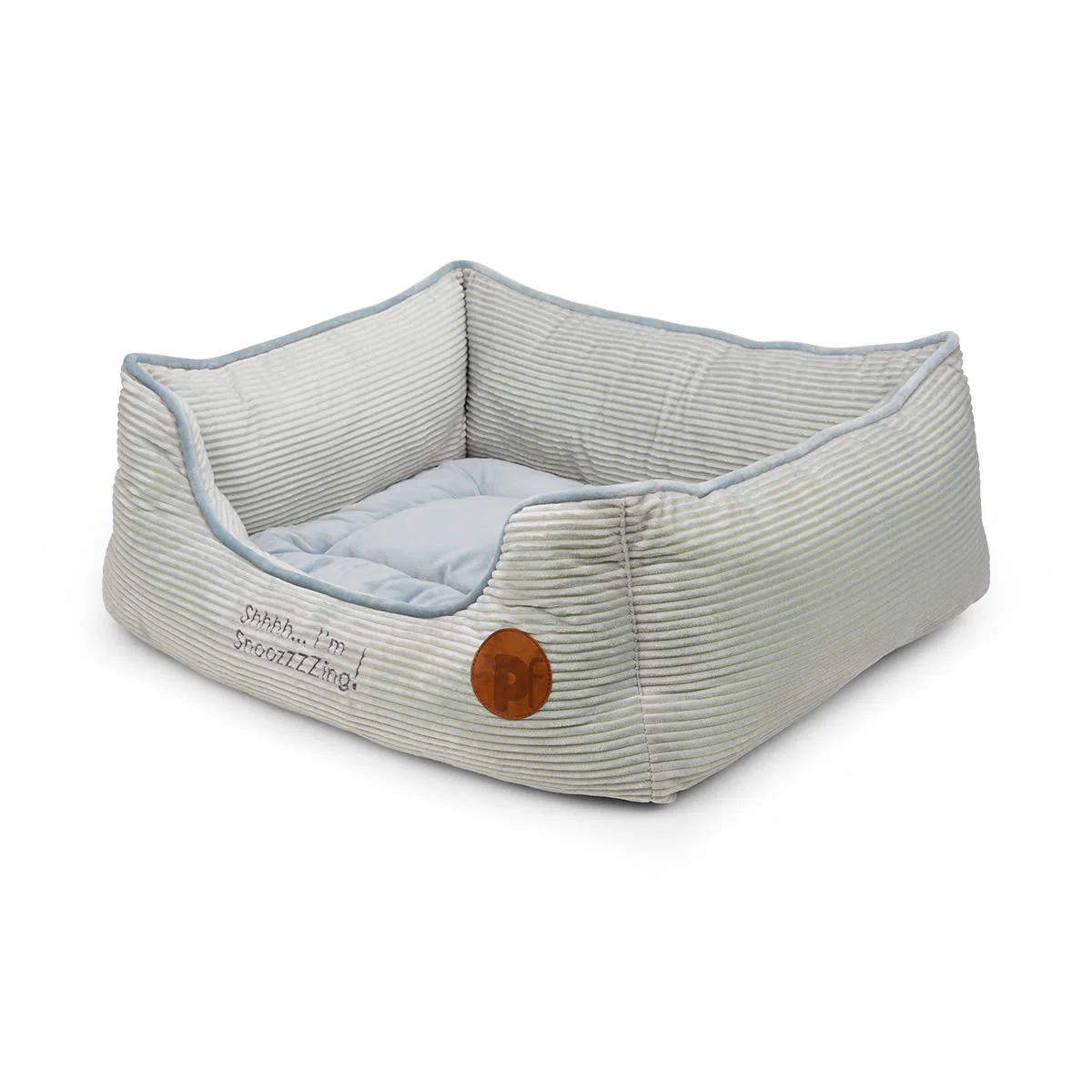 Petface Grey Cord Square Dog & Cat Bed - Image 3