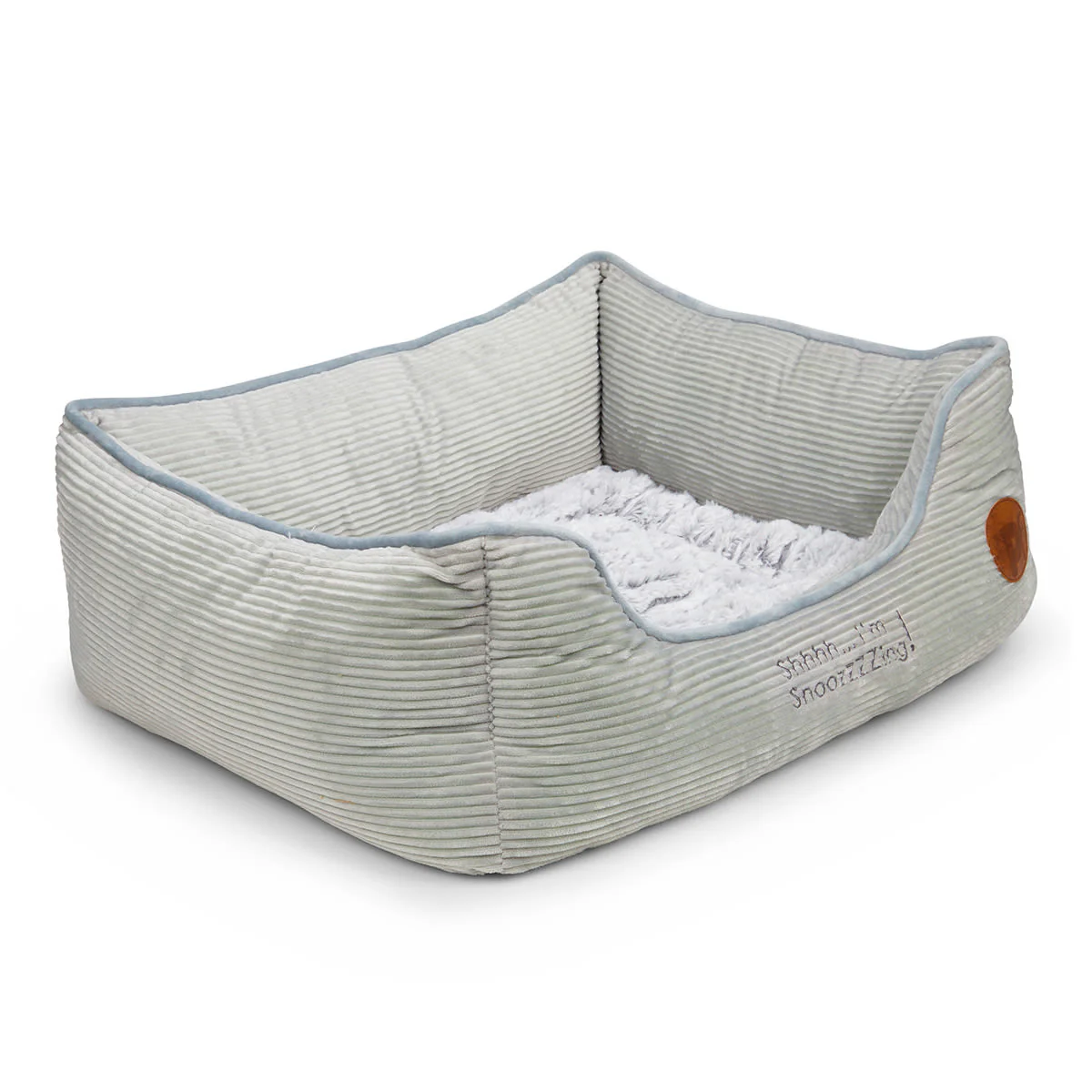 Petface Grey Cord Square Dog & Cat Bed - Image 4