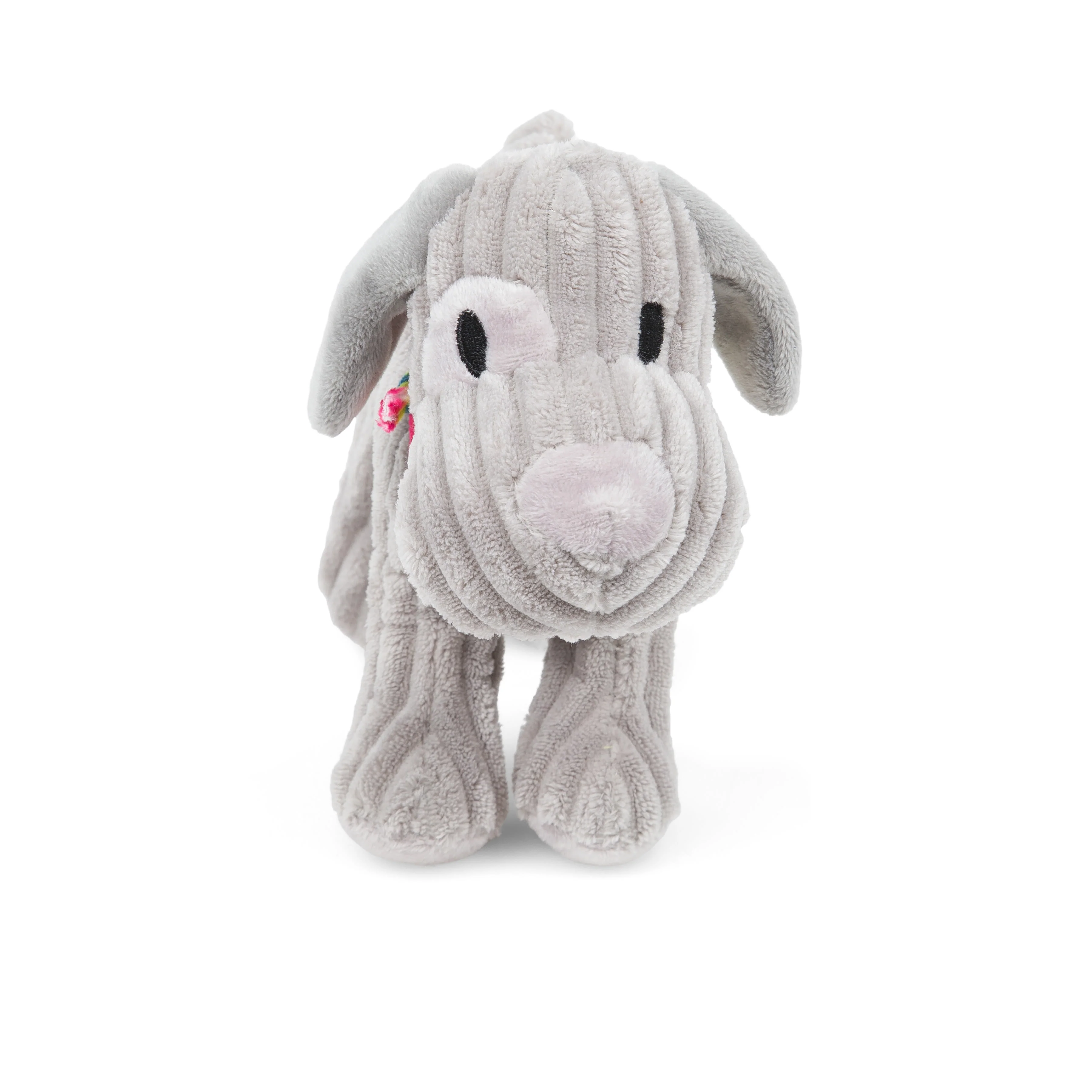 Petface Little Fun Freddi Cord Grey Plush Small Dog Toy - Image 5