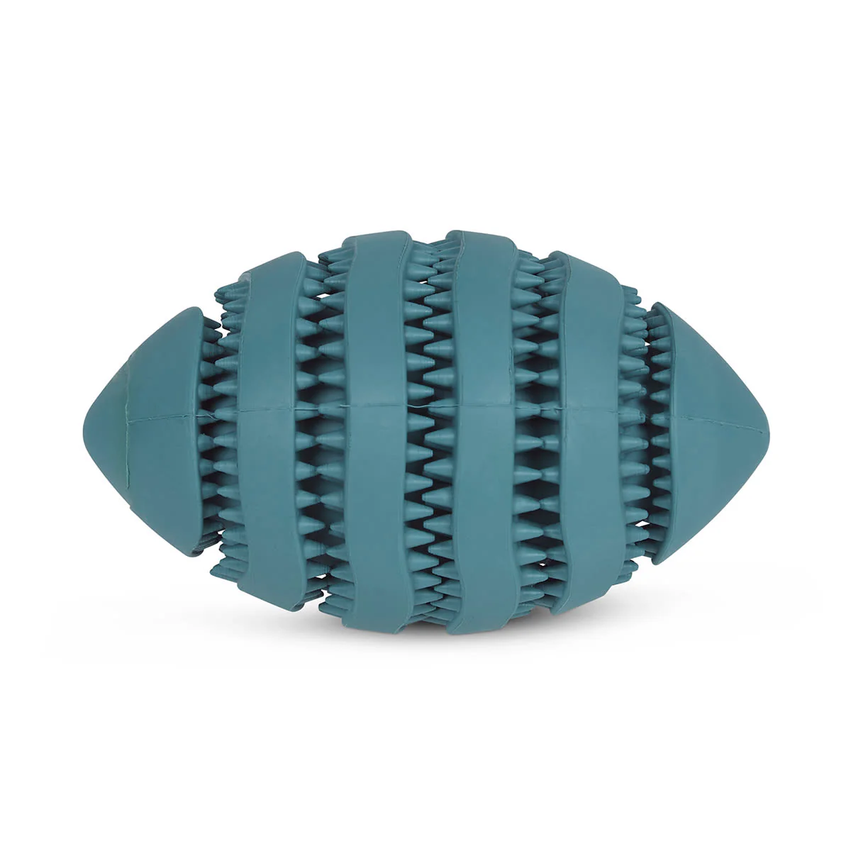 Petface Little Rubber Rugby Treat Grey Ball Small Dog Toy