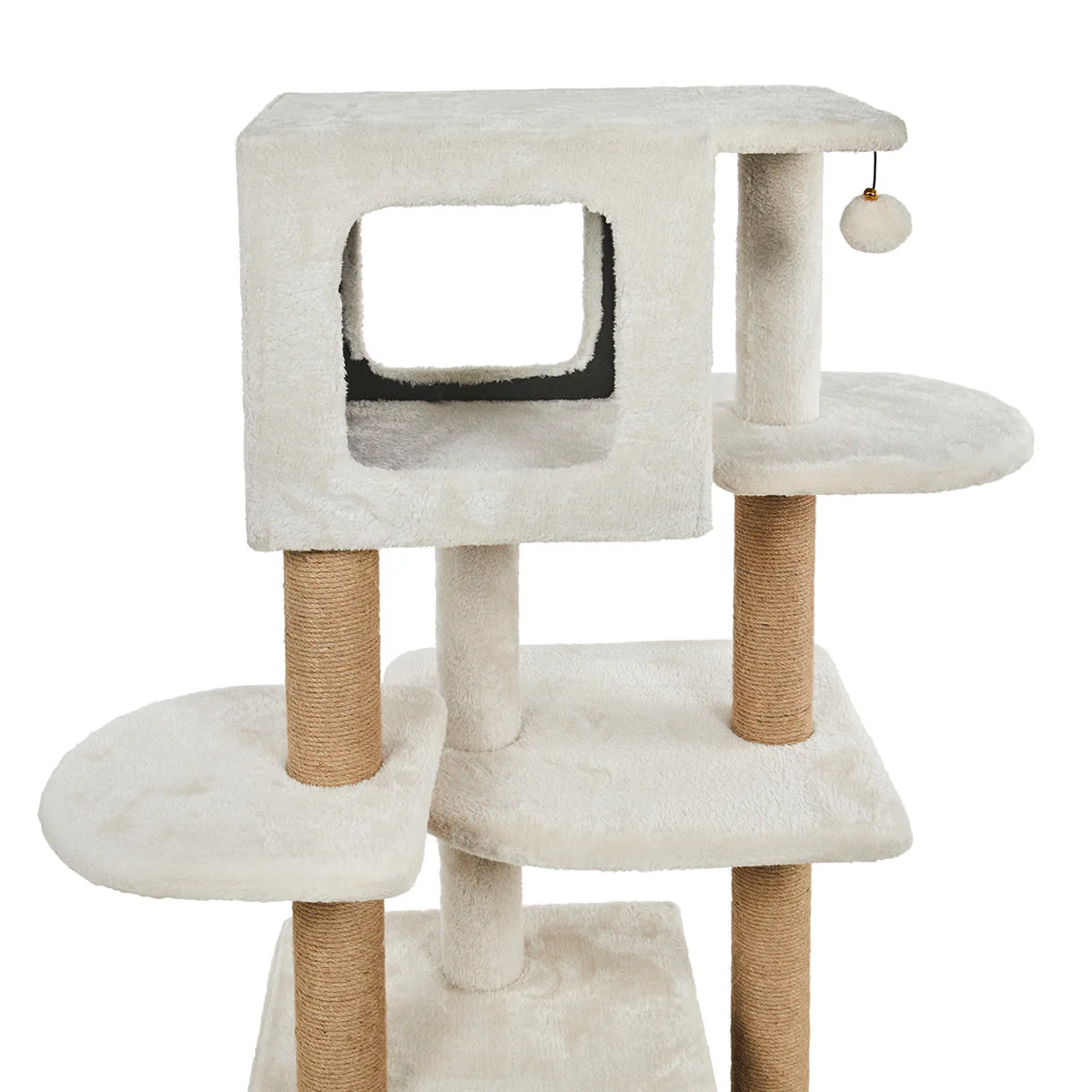 Petface Multi Level Cream Colour Cat Activity Tower - Image 5