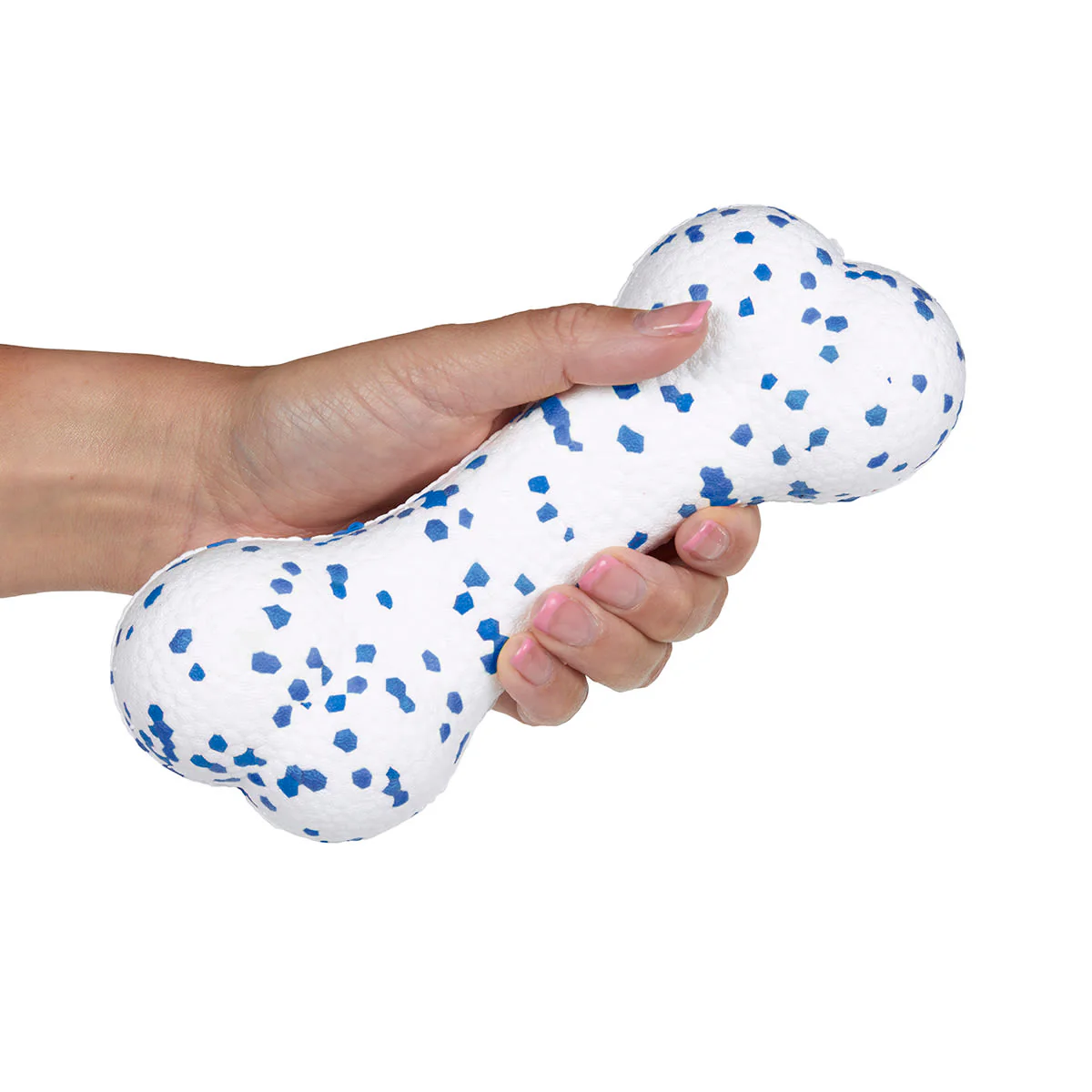 Petface Outdoor Paws Mighty White & Blue Bone Dog Toy - Image 2