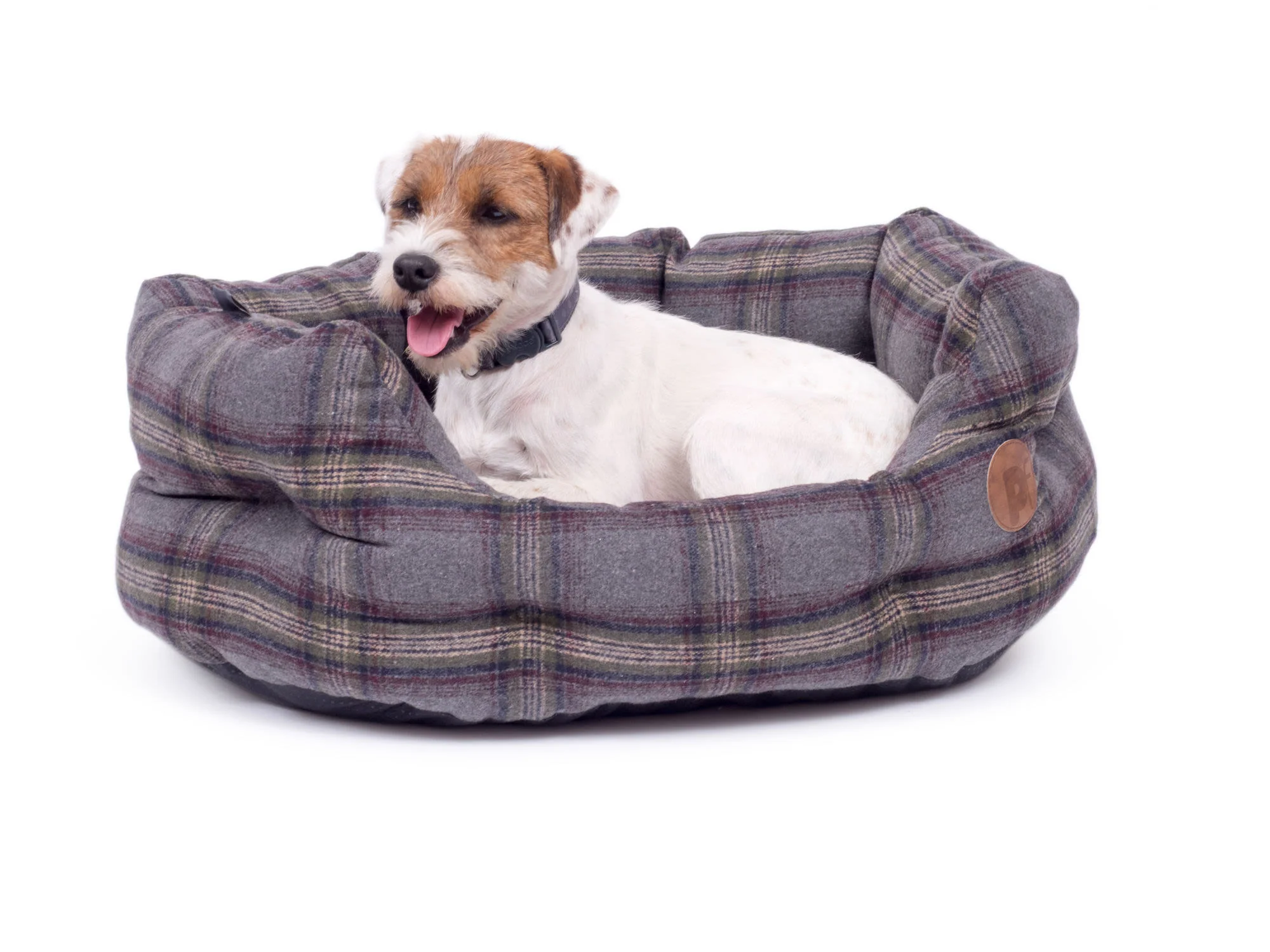 Petface Tweed Oval Dog Bed - Grey - Image 4