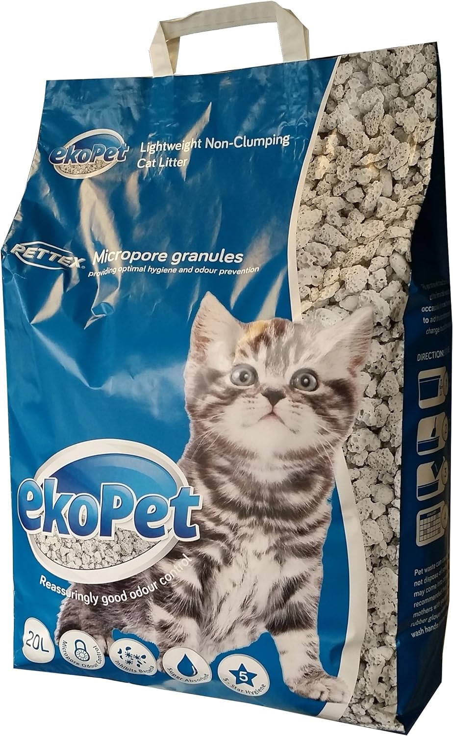 Pettex Ekopet Non-Clumping White Cat Litter - Image 2
