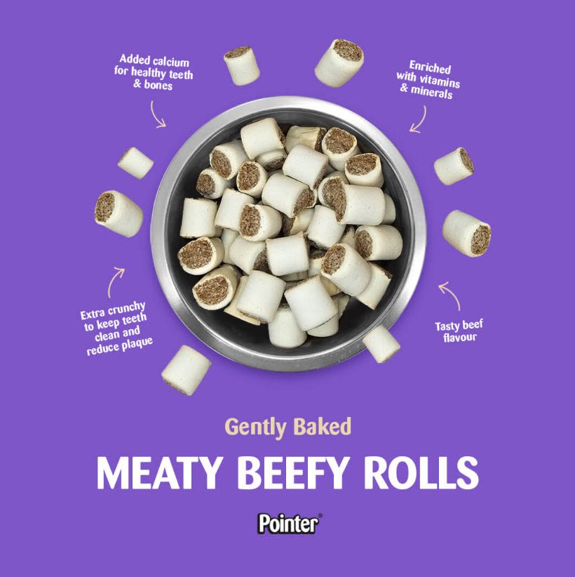 Pointer Meaty Beef Rolls Dog Treats - Image 2