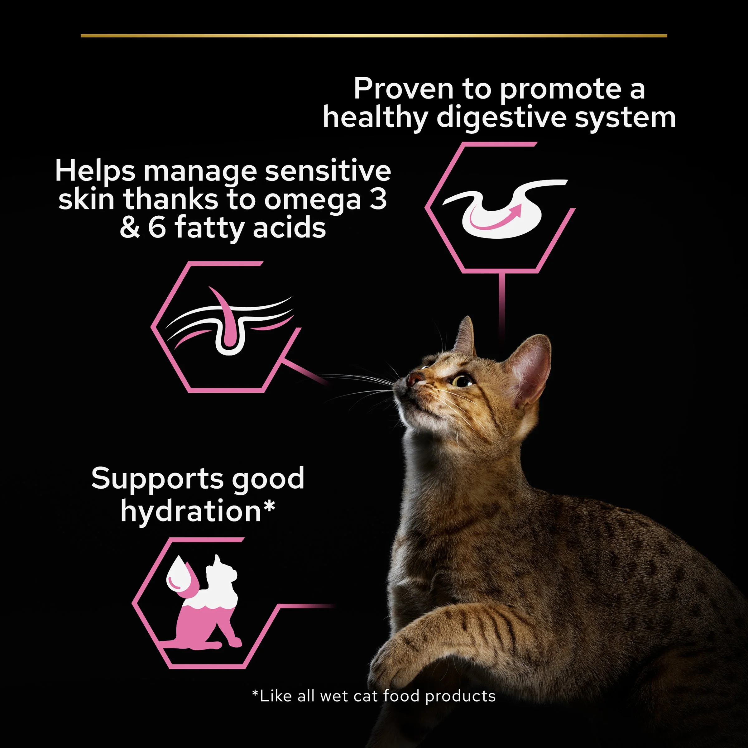 Pro Plan 1+ Delicate Digestion with Turkey in Gravy Adult Wet Cat Food Pouches - Image 3