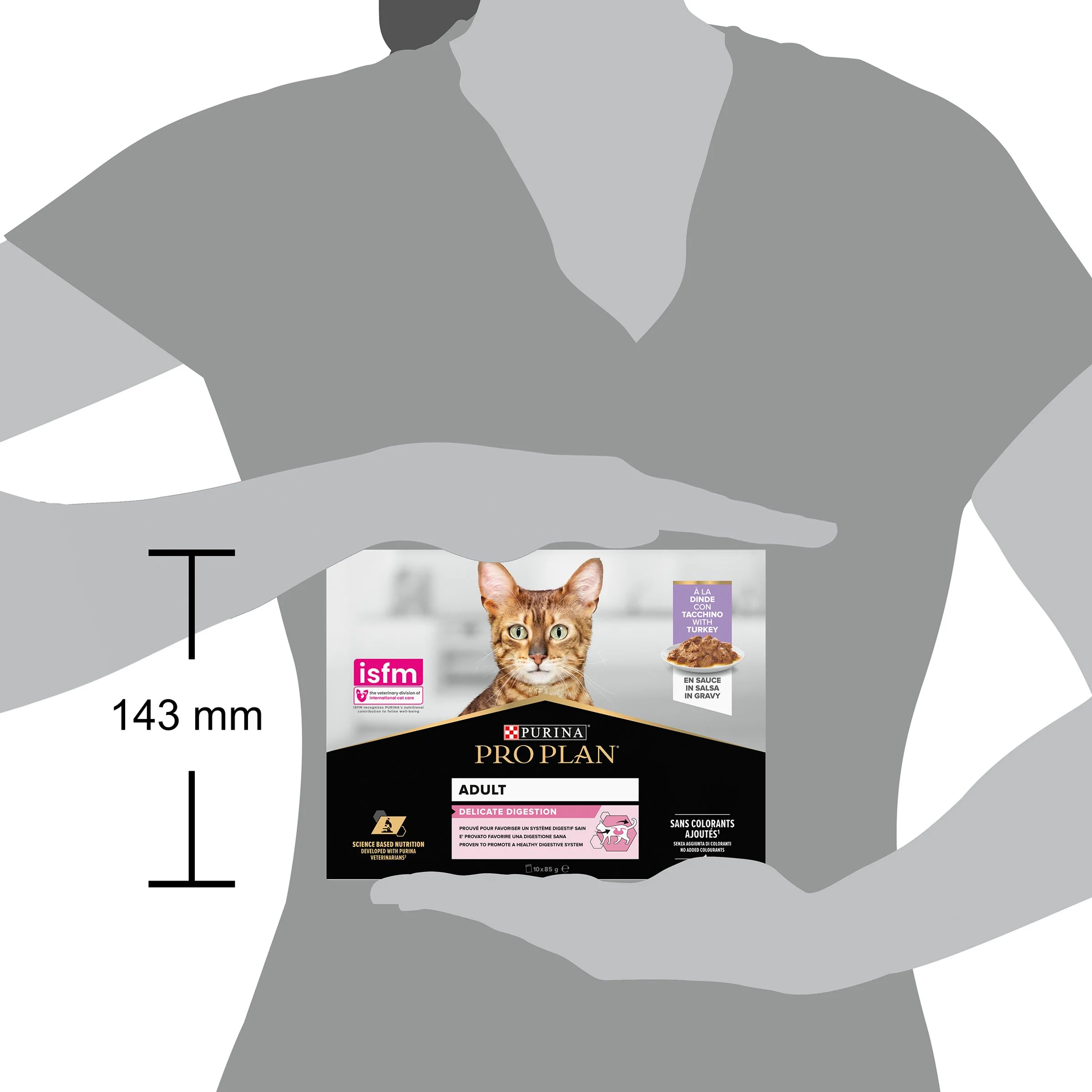 Pro Plan 1+ Delicate Digestion with Turkey in Gravy Adult Wet Cat Food Pouches - Image 9