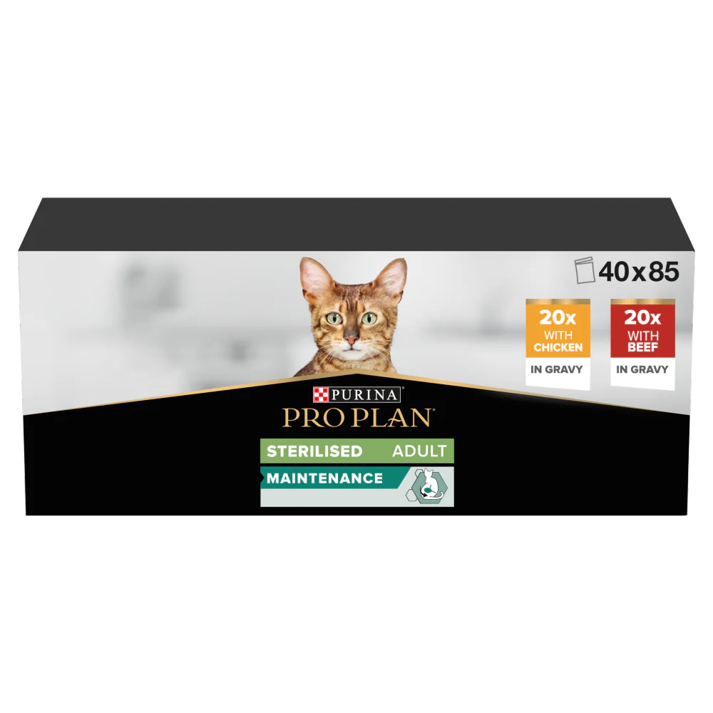 Pro Plan Sterilised Beef & Chicken in Gravy Adult Wet Cat Food - Image 15
