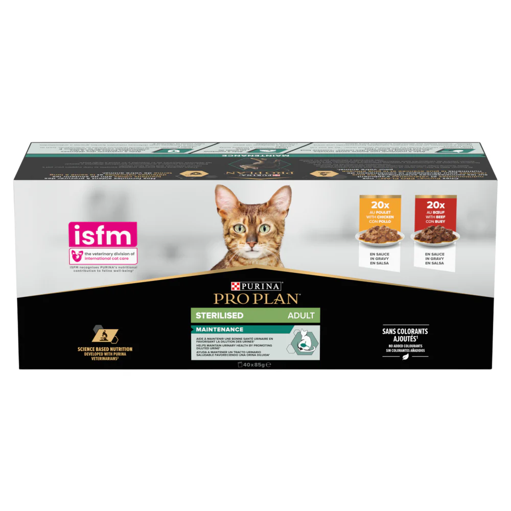 Pro Plan Sterilised Beef & Chicken in Gravy Adult Wet Cat Food - Image 18