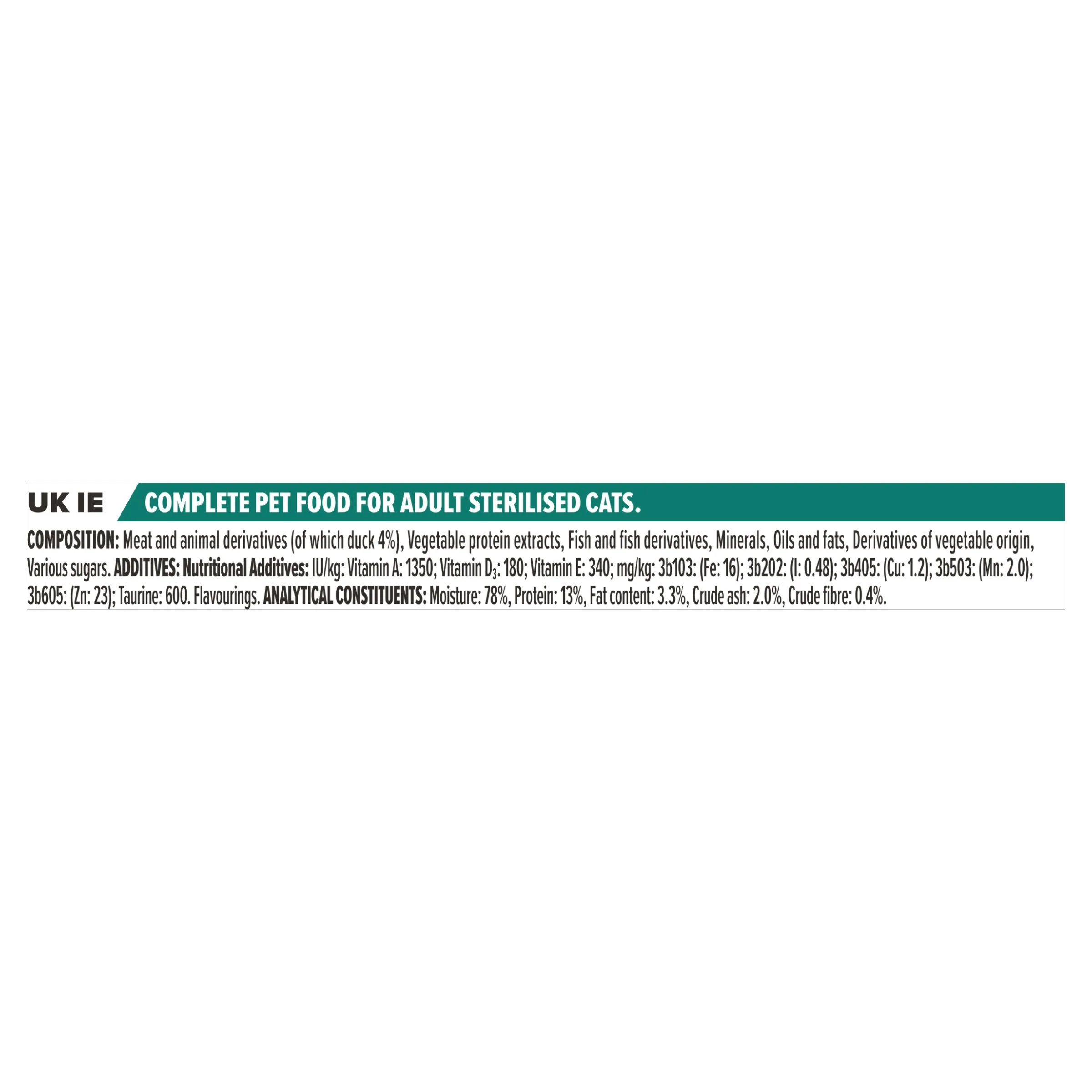 Pro Plan Sterilised Maintenance Duck in Gravy Wet Cat Food - Image 9