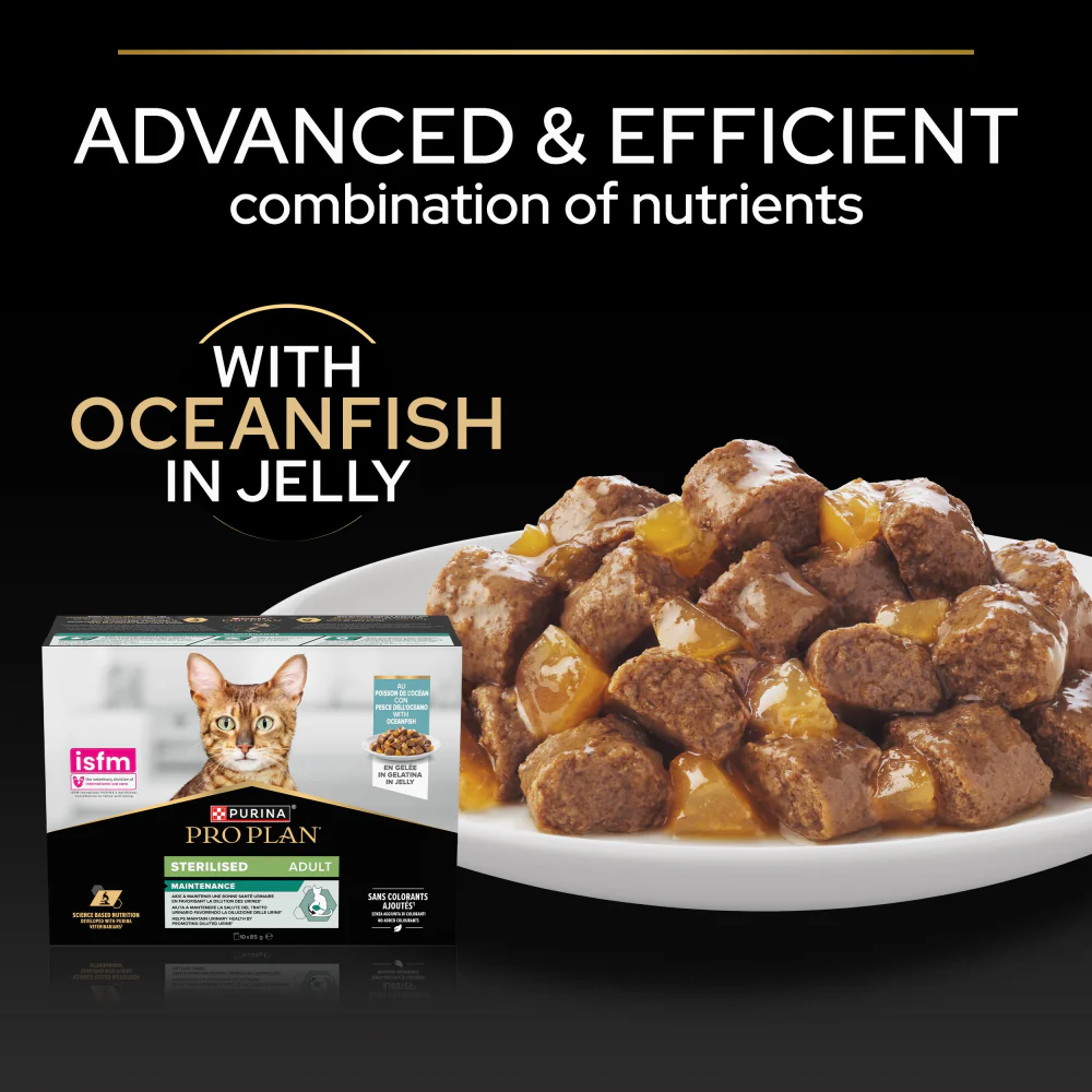 Pro Plan Sterilised Oceanfish in Jelly Adult Wet Cat Food - Image 10