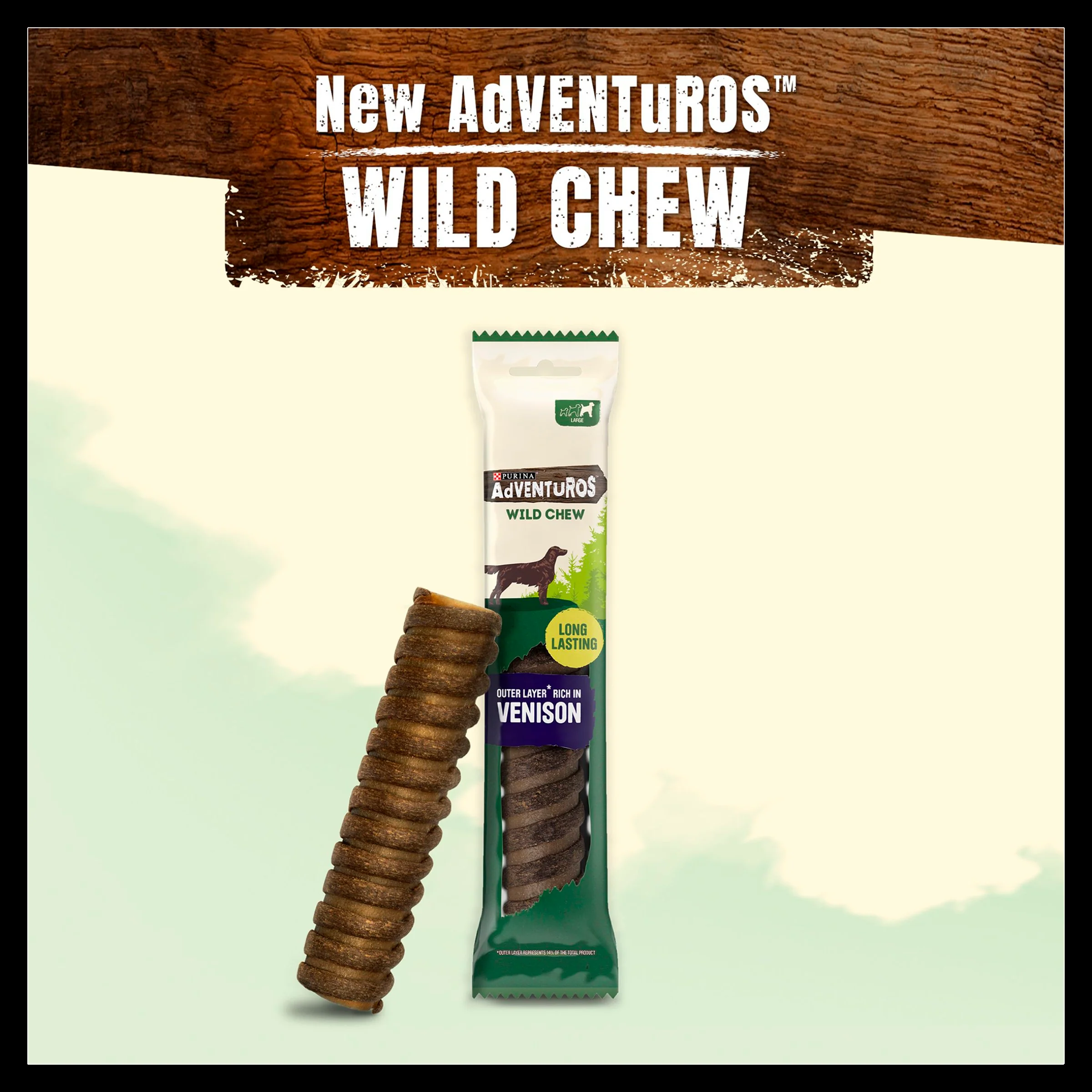 Purina Adventuros Large Adult Wild Chew Dog Treats - Venison - Image 2