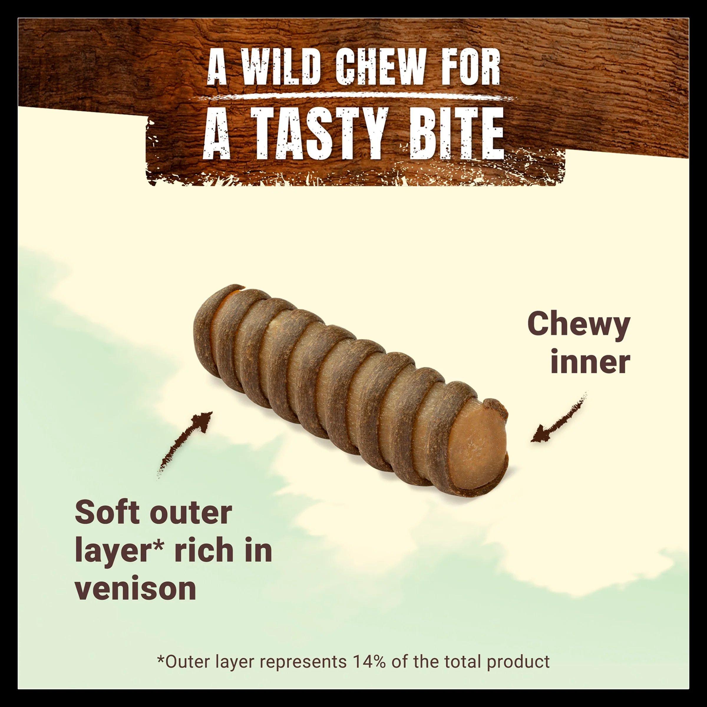 Purina Adventuros Medium Adult Wild Chew Dog Treats - Venison - Image 4