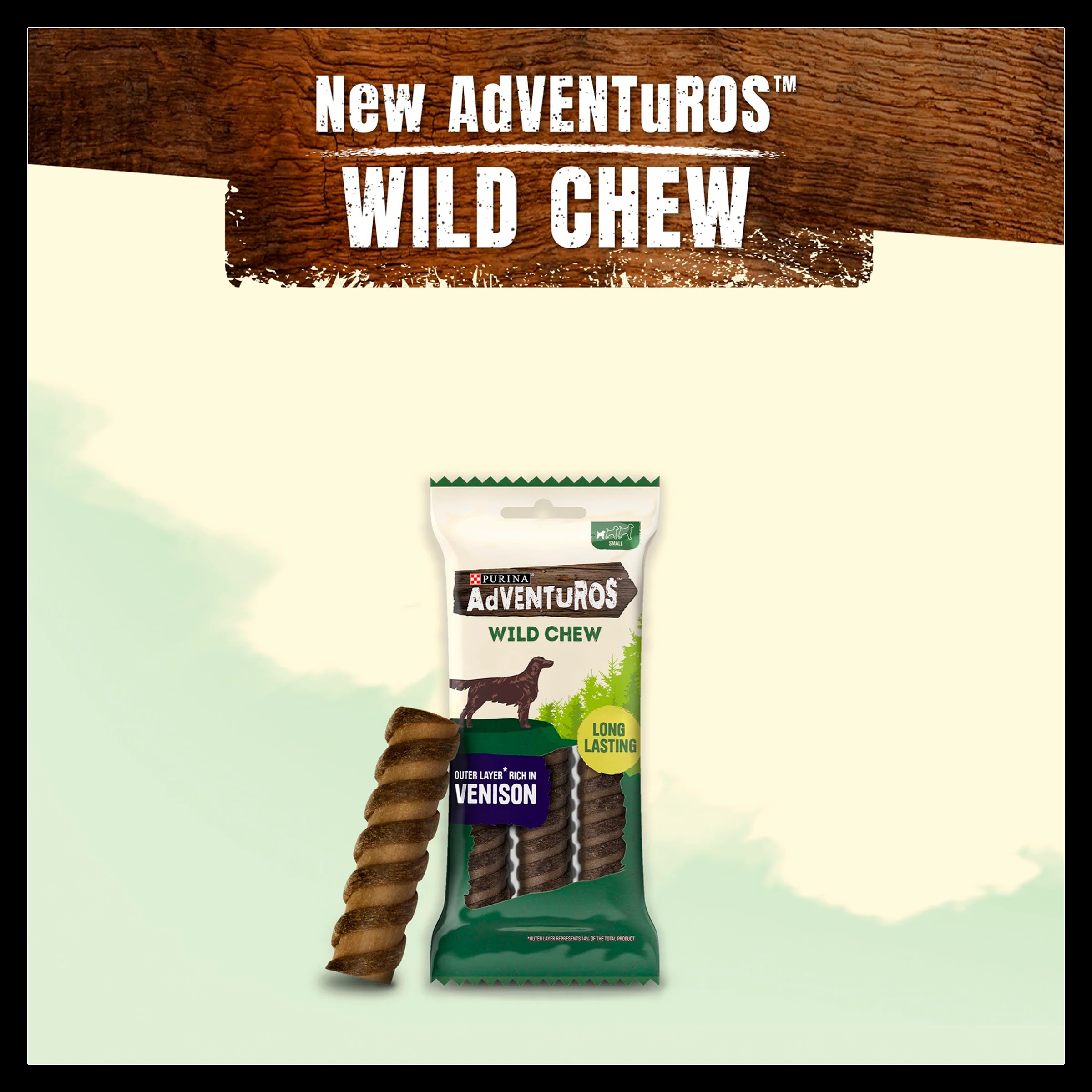 Purina Adventuros Small Adult Wild Chew Dog Treats - Venison - Image 2