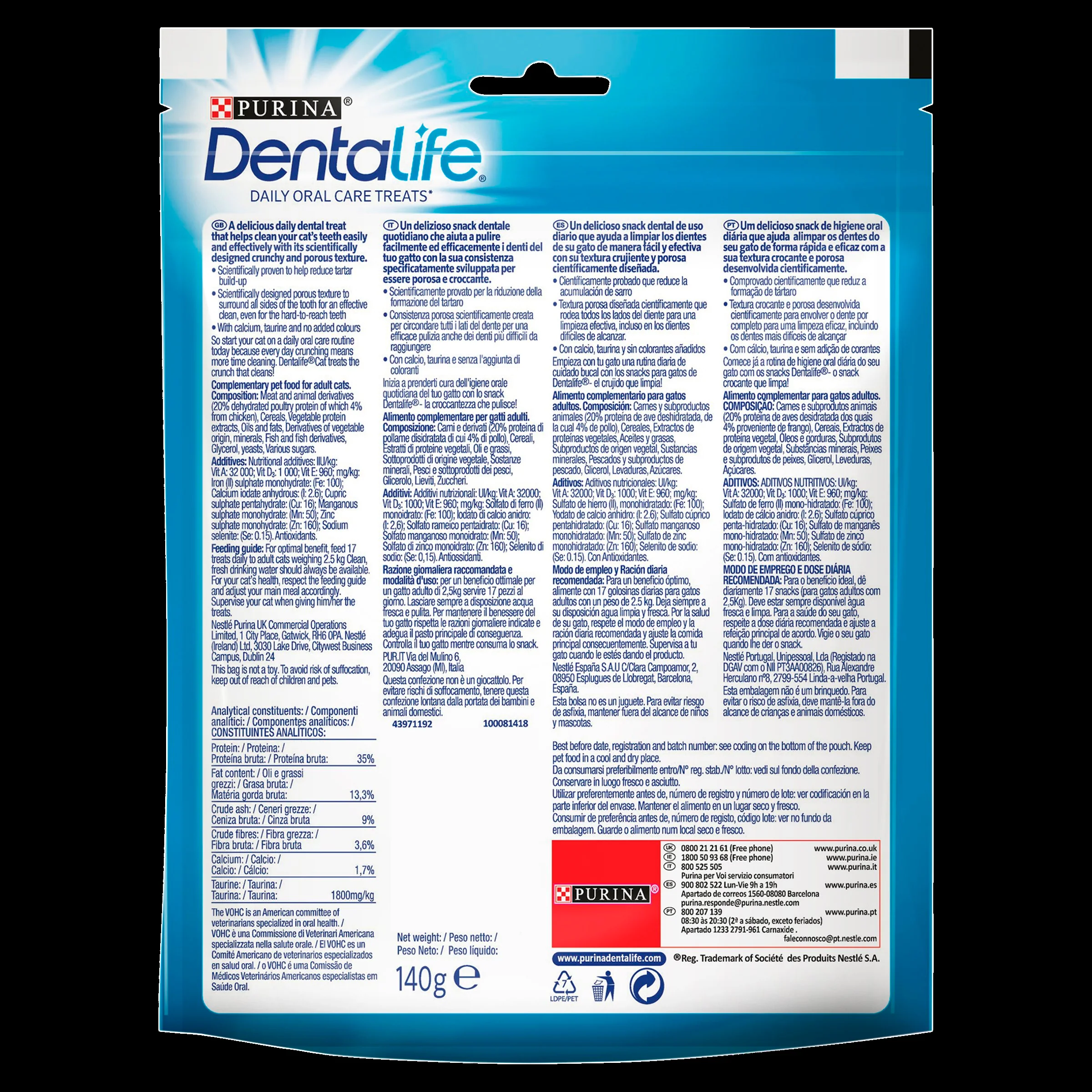 Purina Dentalife Daily Oral Care Adult Cat Treats - Chicken - Image 3