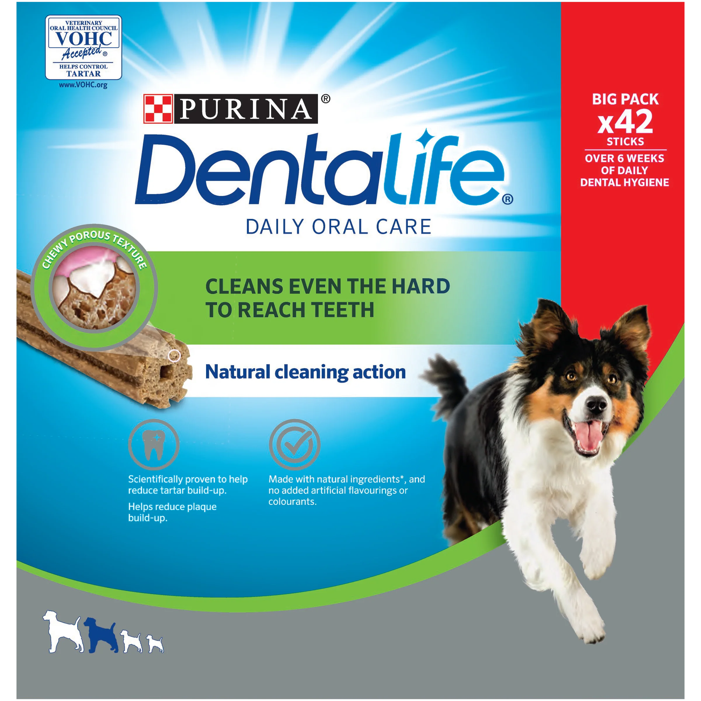 Purina Dentalife Medium Dental Chew Dog Treats 42 Sticks - Image 2