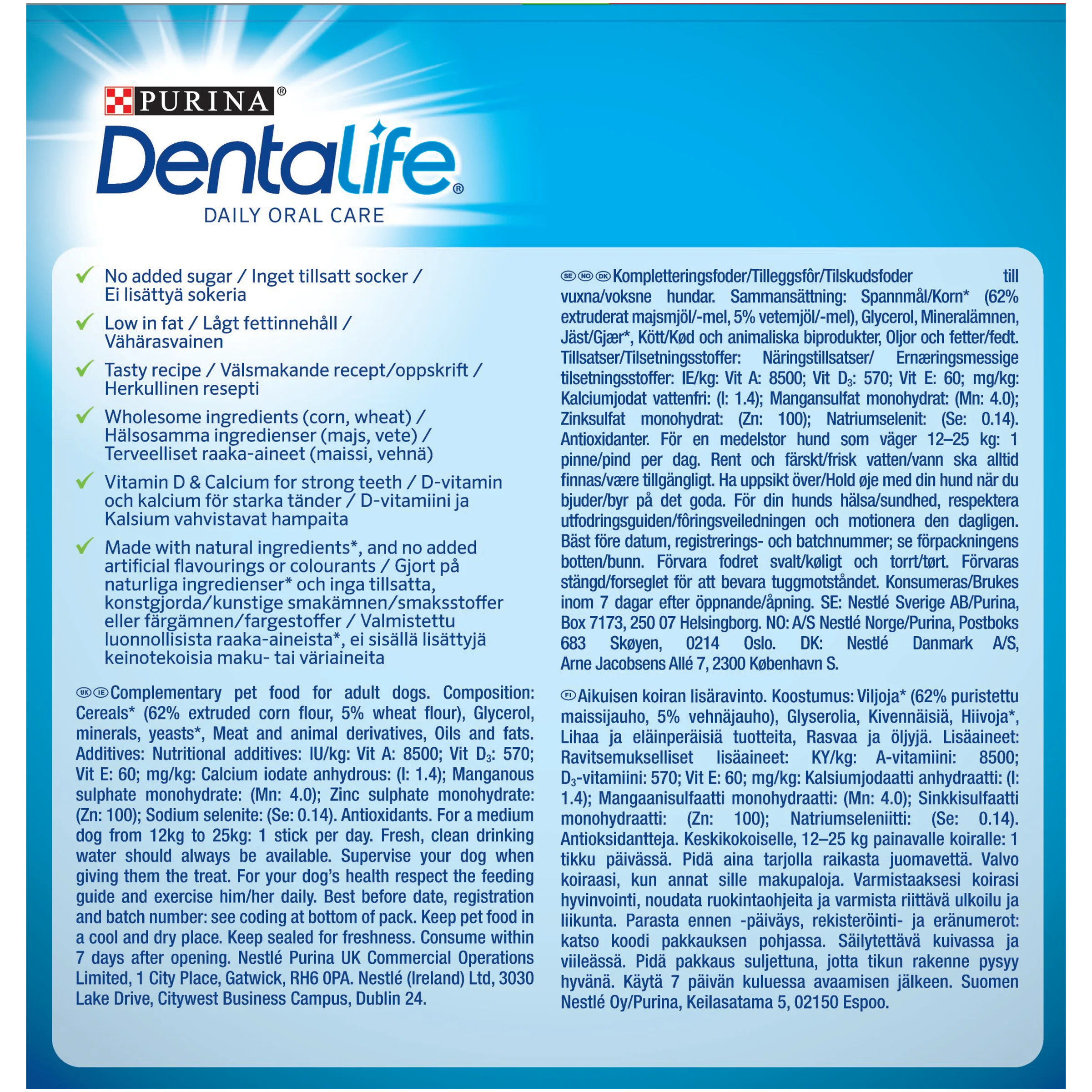 Purina Dentalife Medium Dental Chew Dog Treats 42 Sticks - Image 4