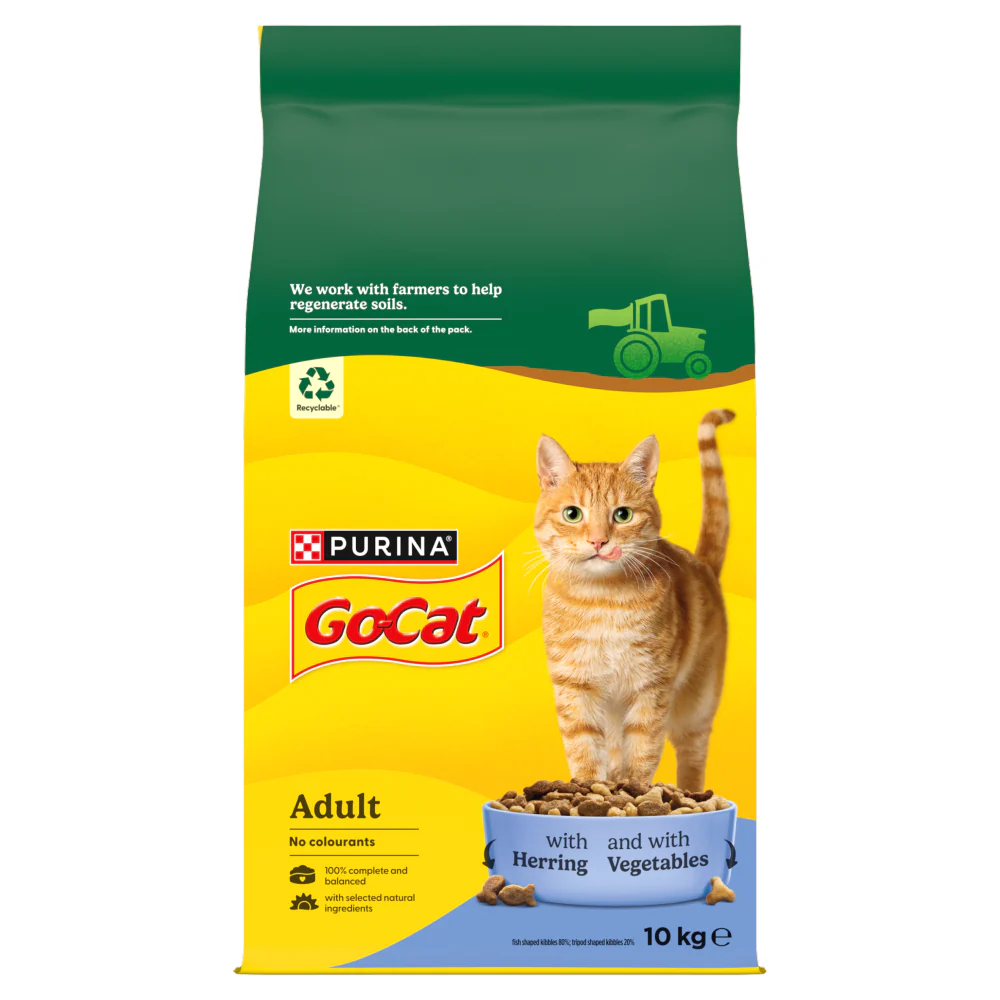 Purina GO-CAT Adult Dry Cat Food - Herring and Tuna