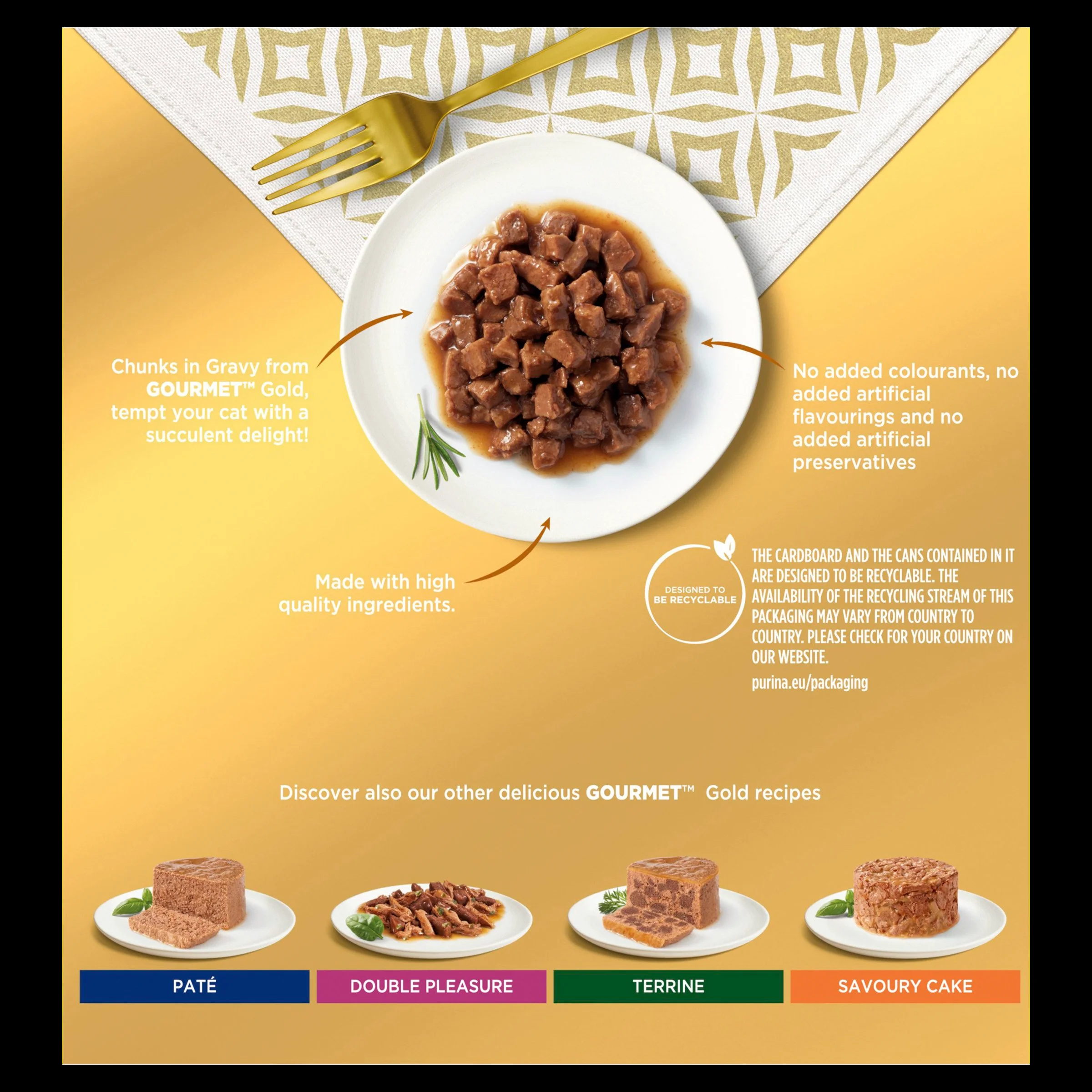 Gourmet Gold Chunks in Gravy Collection Wet Cat Food - Image 5