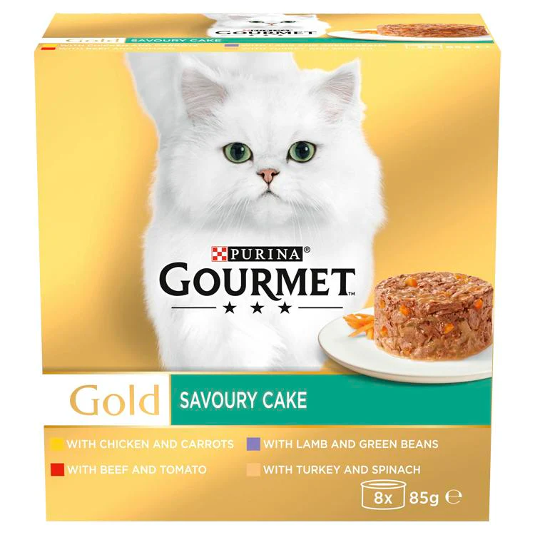 Gourmet Gold Savoury Cake Meat and Veg Variety Wet Cat Food - Image 2