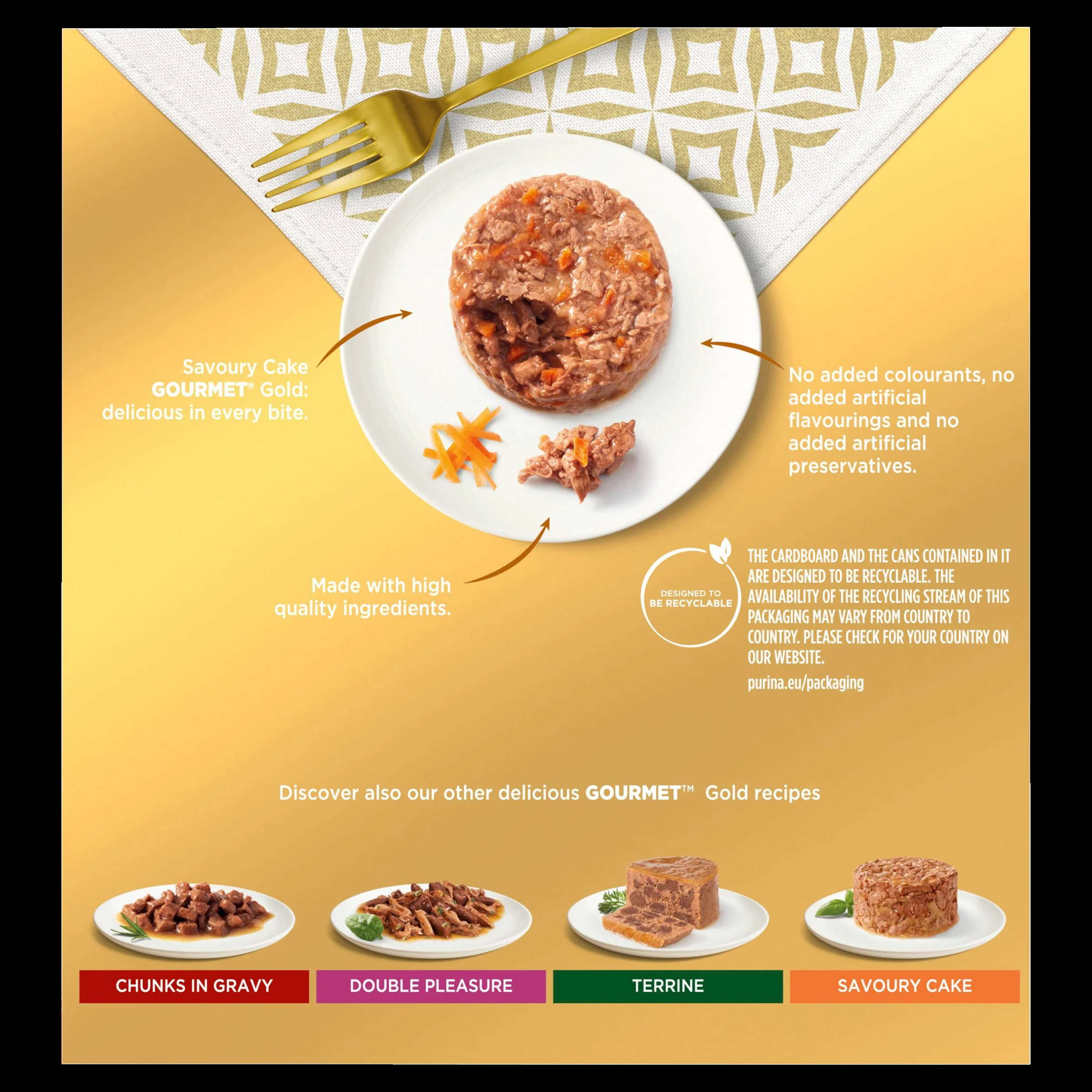 Gourmet Gold Savoury Cake Meat and Veg Variety Wet Cat Food - Image 6
